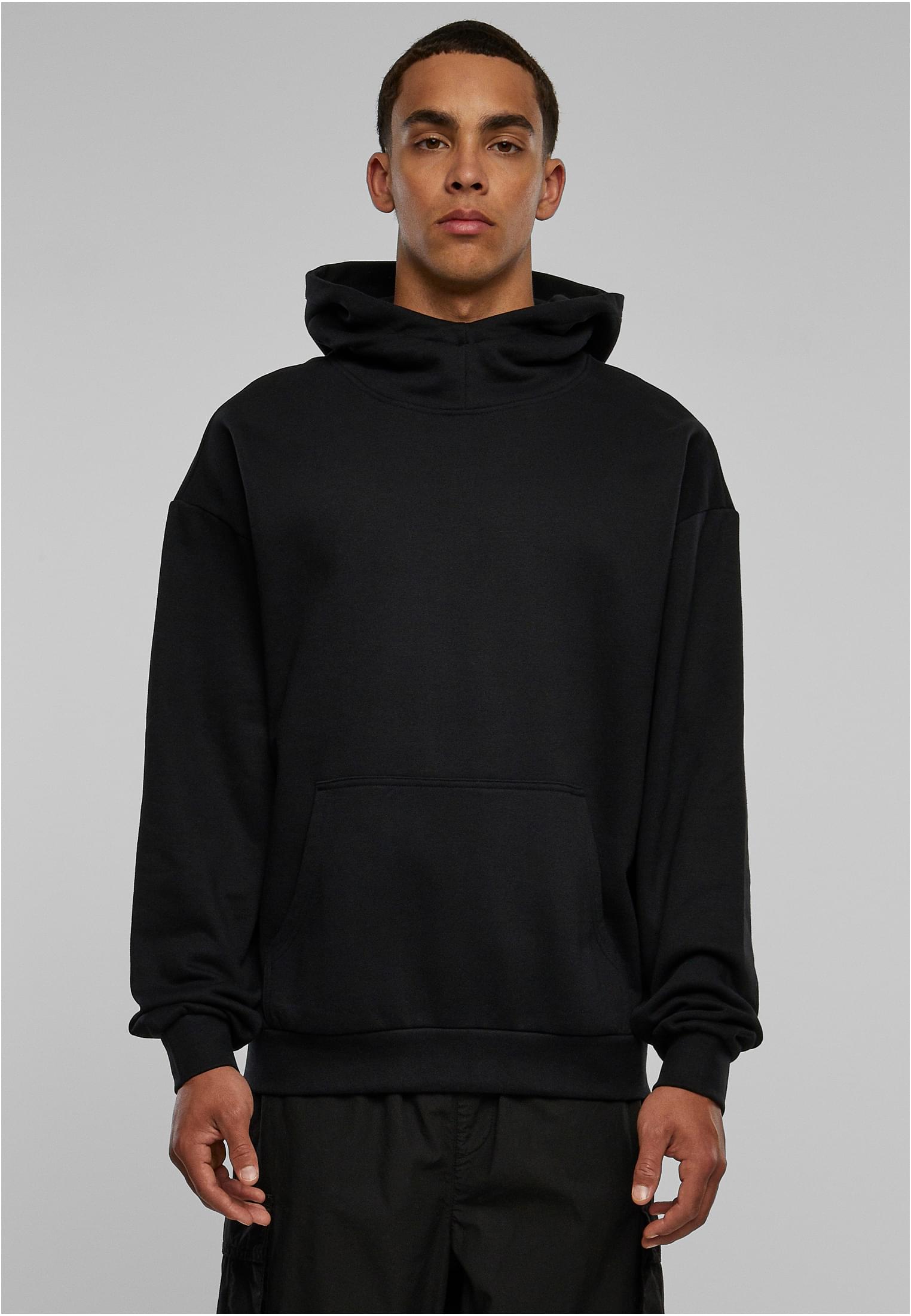 High Neck Hoody | black