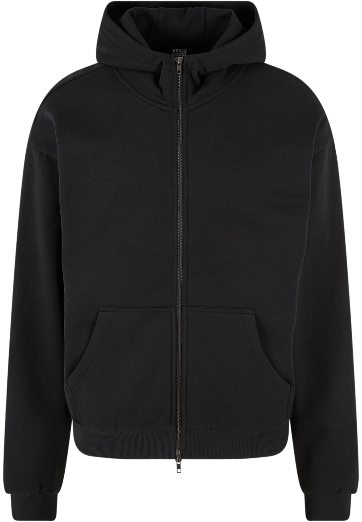 High Neck Zip Hoody | black