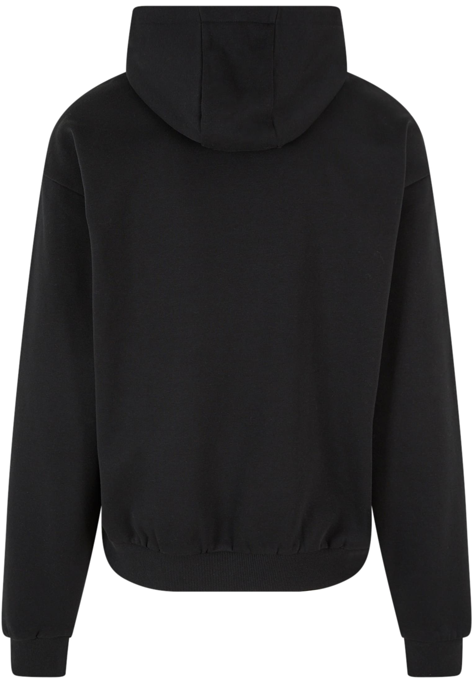 High Neck Zip Hoody | black