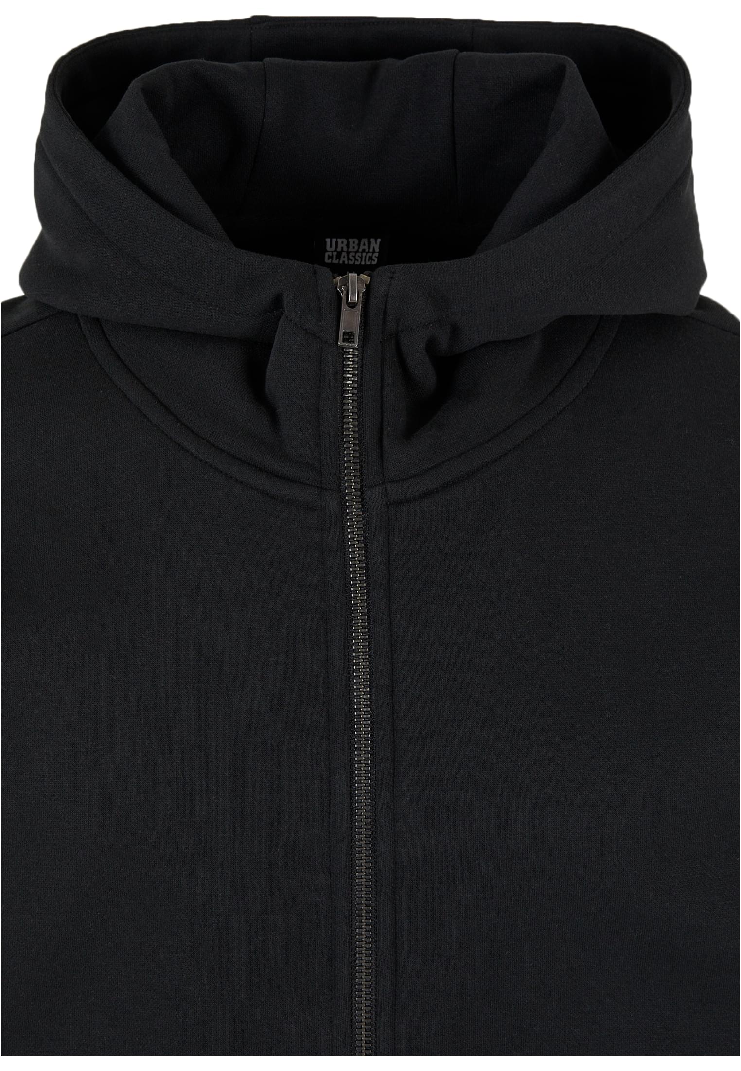 High Neck Zip Hoody | black