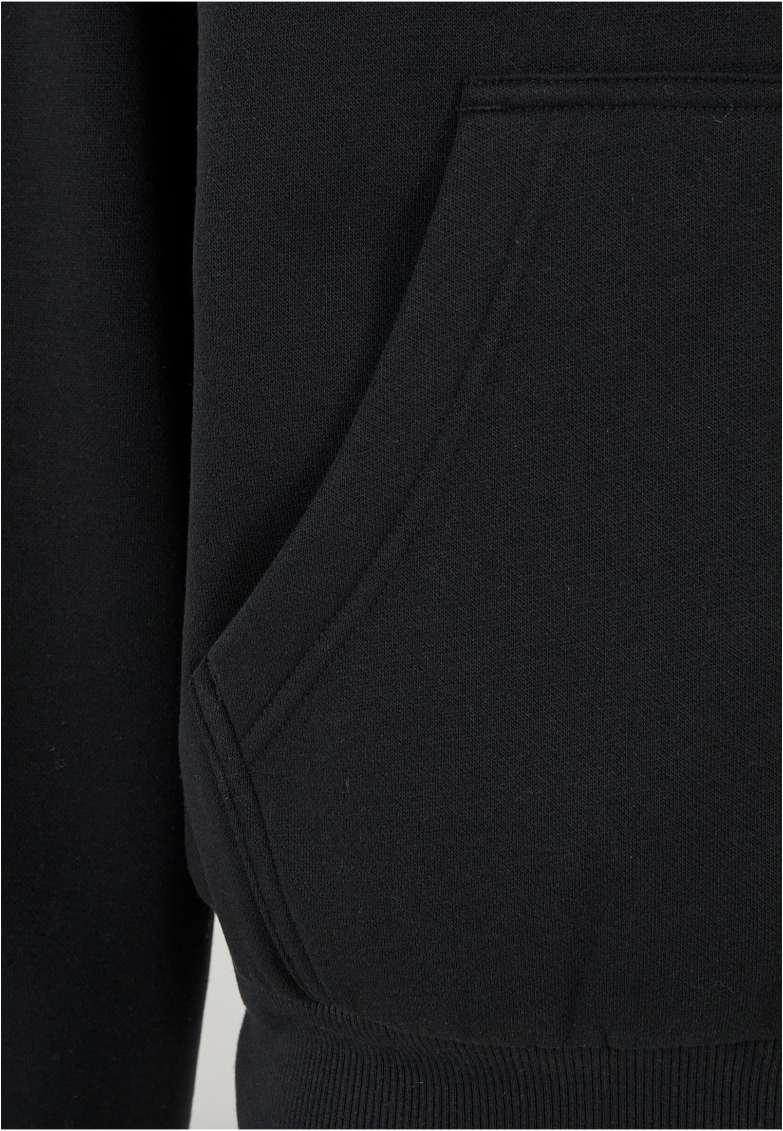 High Neck Zip Hoody | black