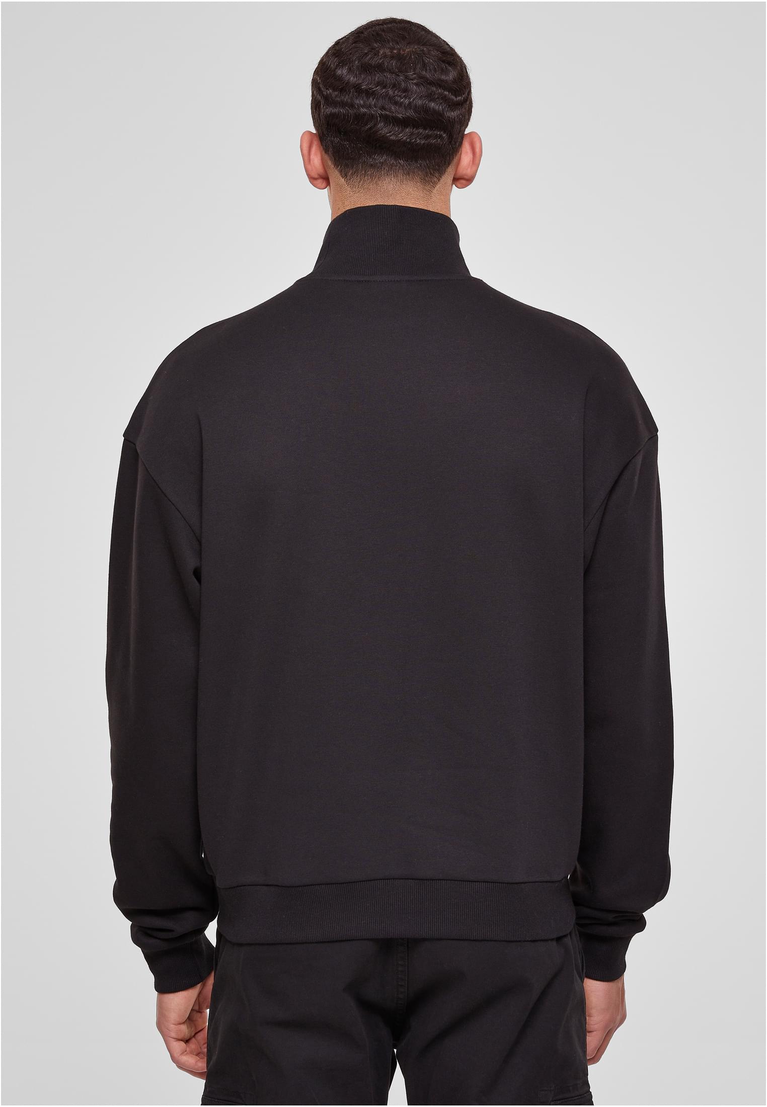 High Rib Neck Crew | black