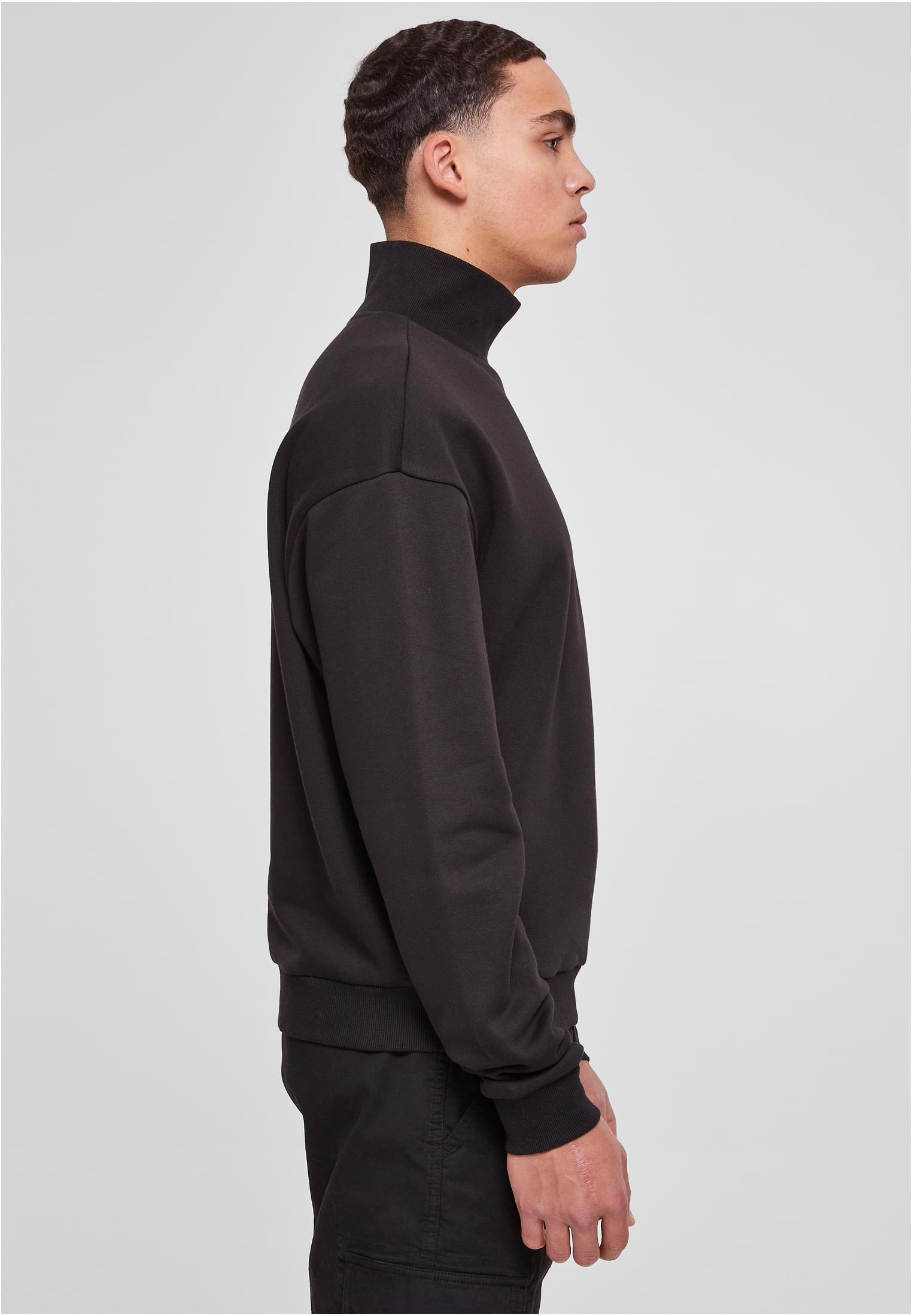 High Rib Neck Crew | black