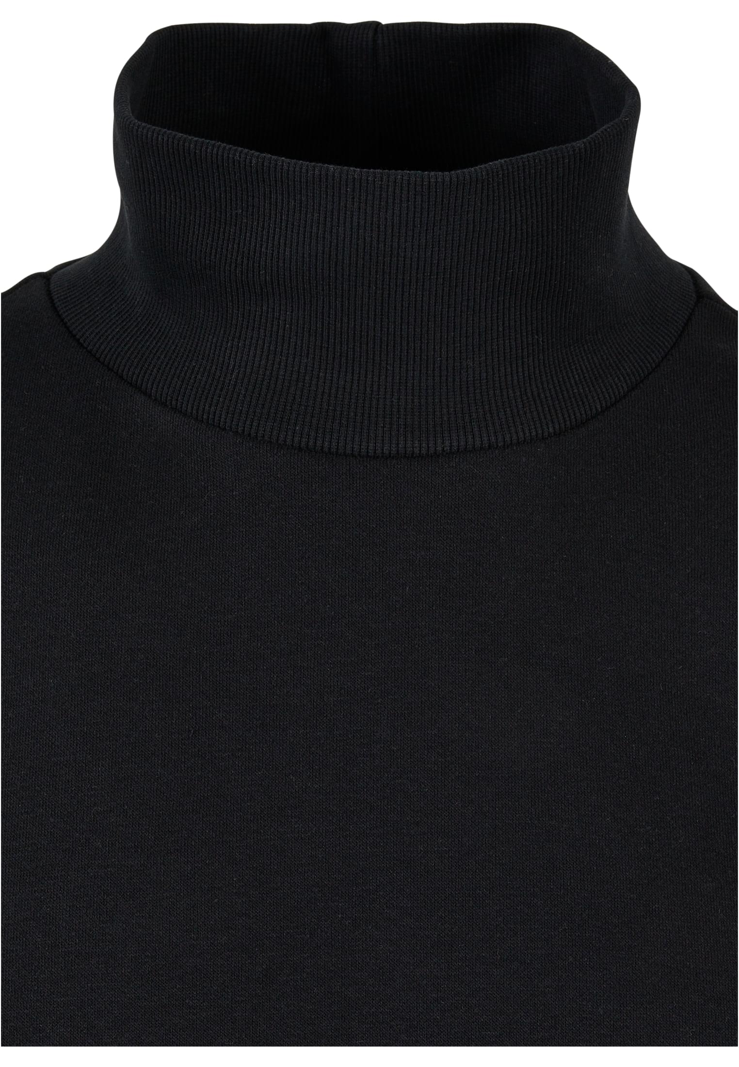 High Rib Neck Crew | black