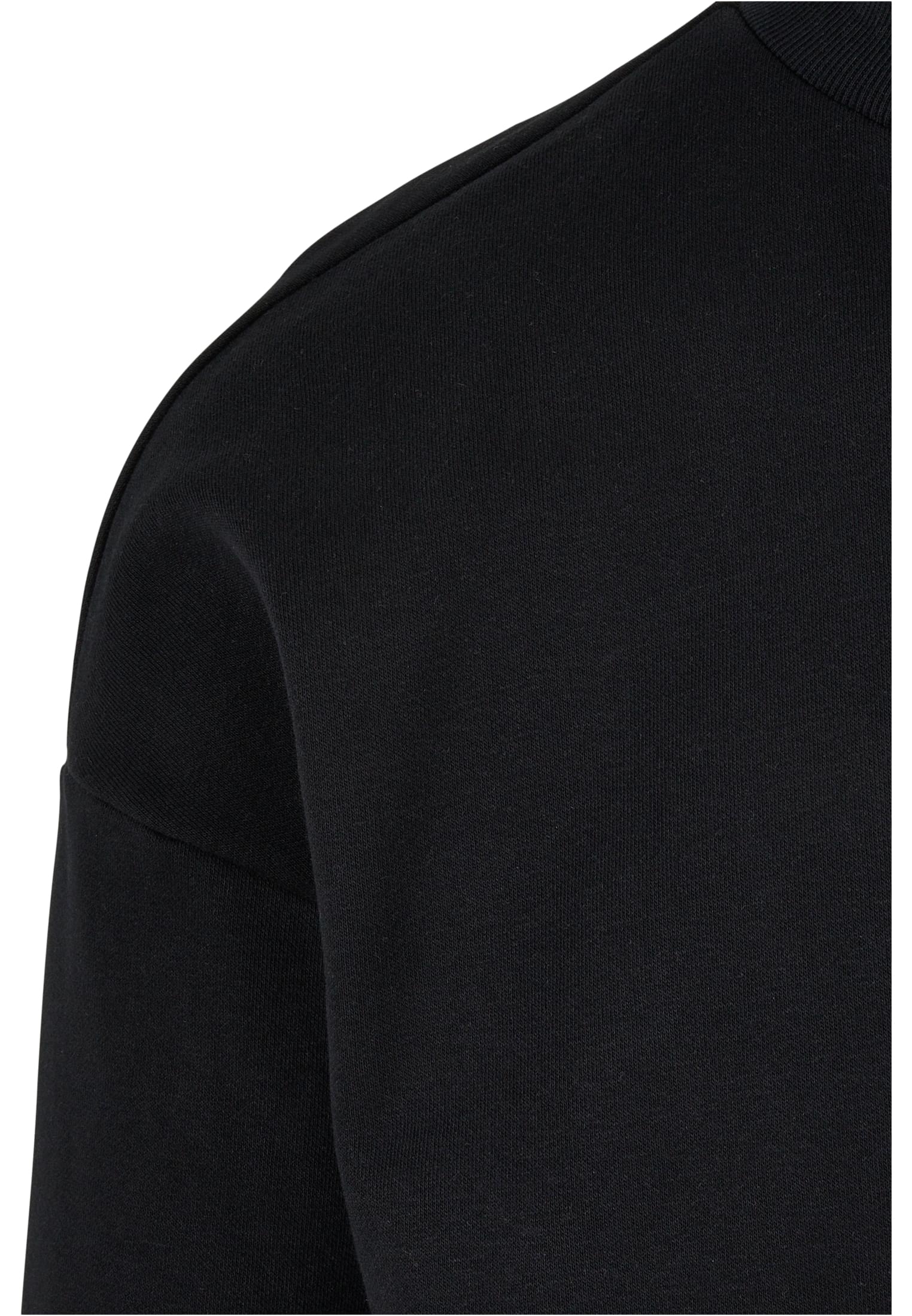 High Rib Neck Crew | black