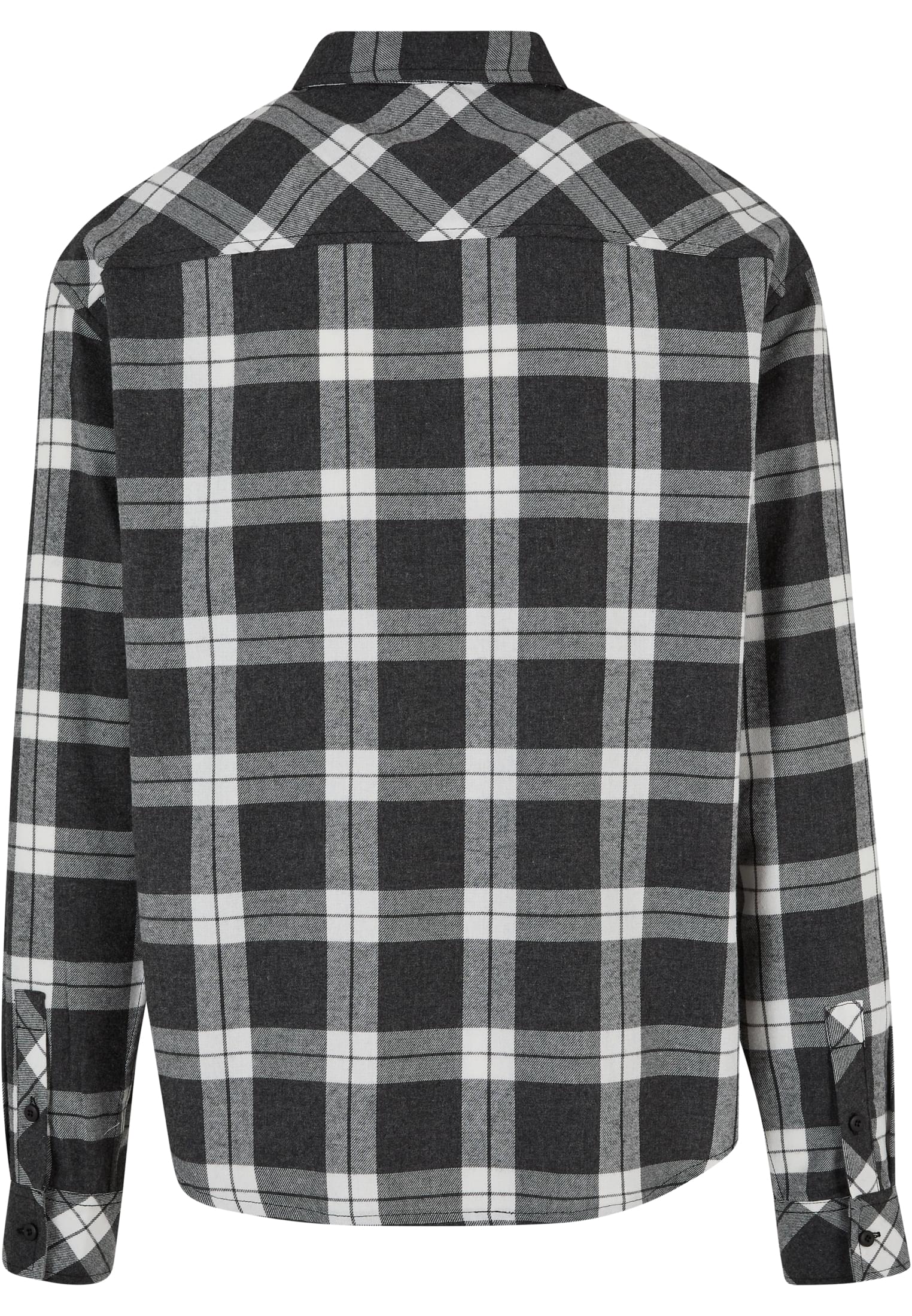 Boxy Dark Checked Shirt | grey/white