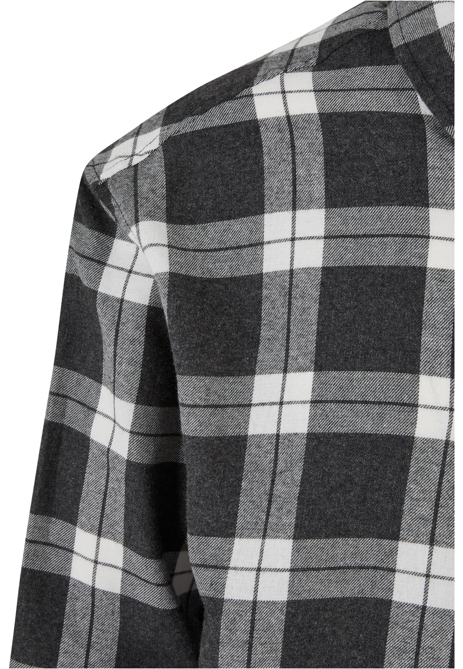 Boxy Dark Checked Shirt | grey/white