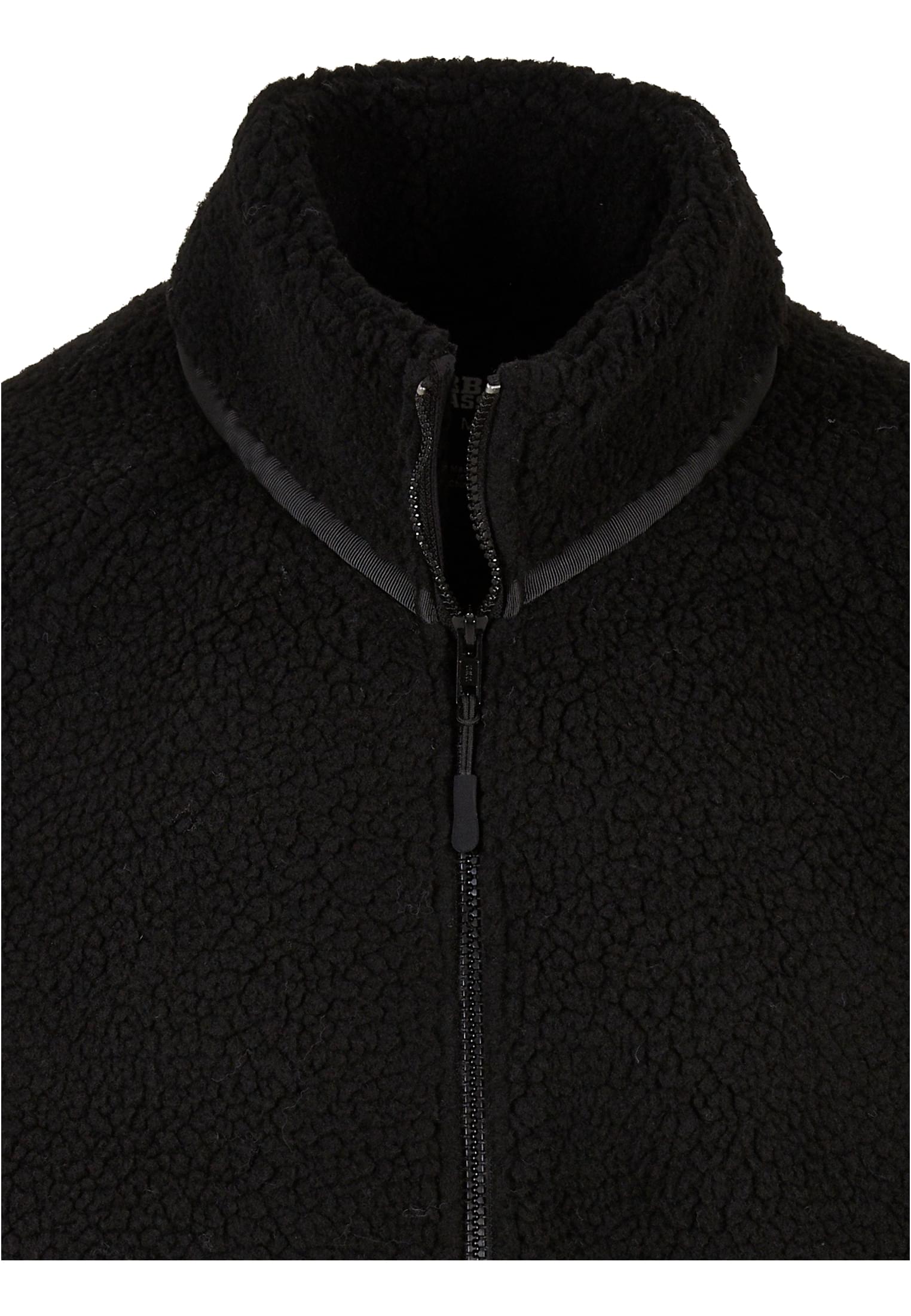 Short Raglan Sherpa Jacket | black/black