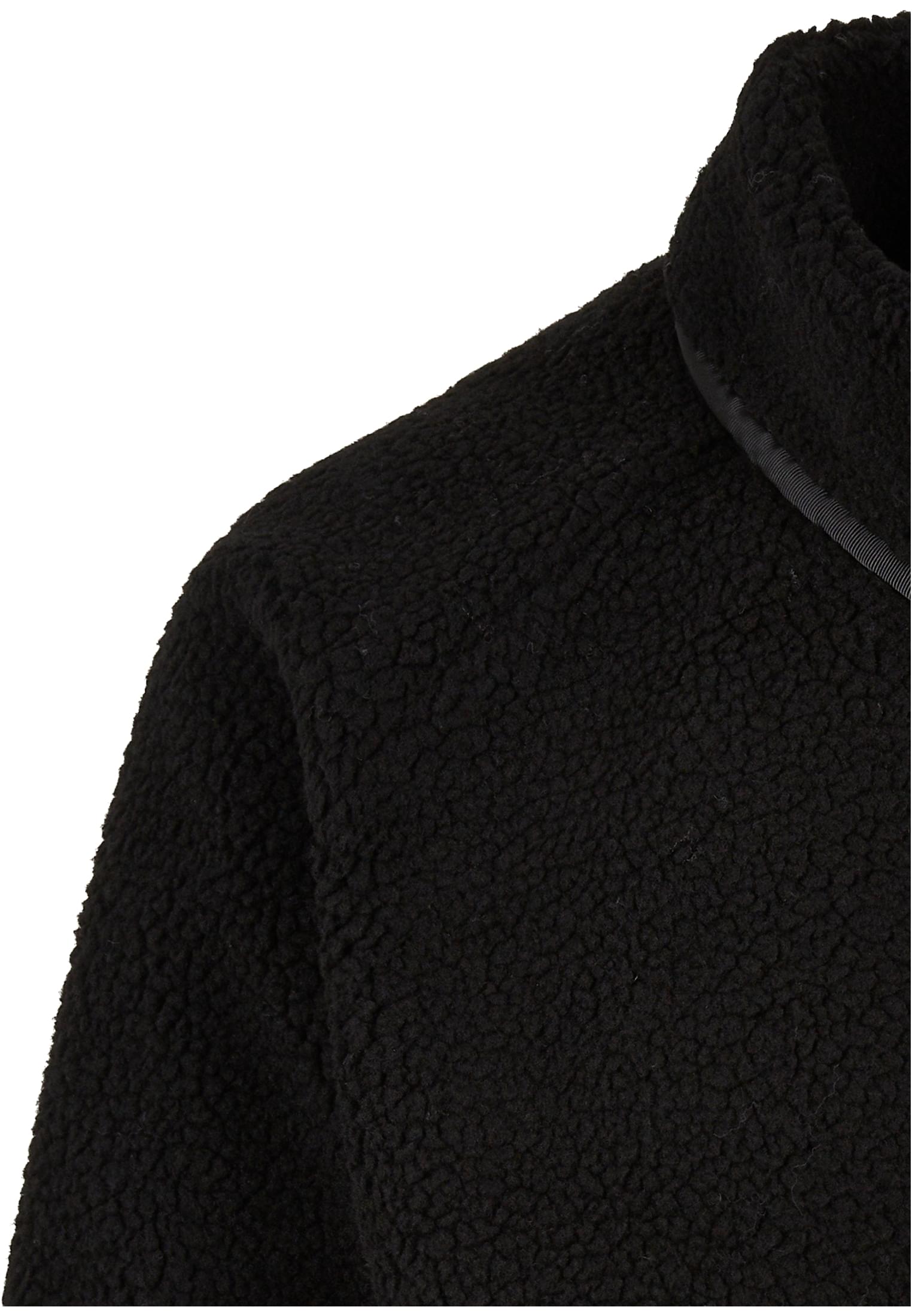 Short Raglan Sherpa Jacket | black/black