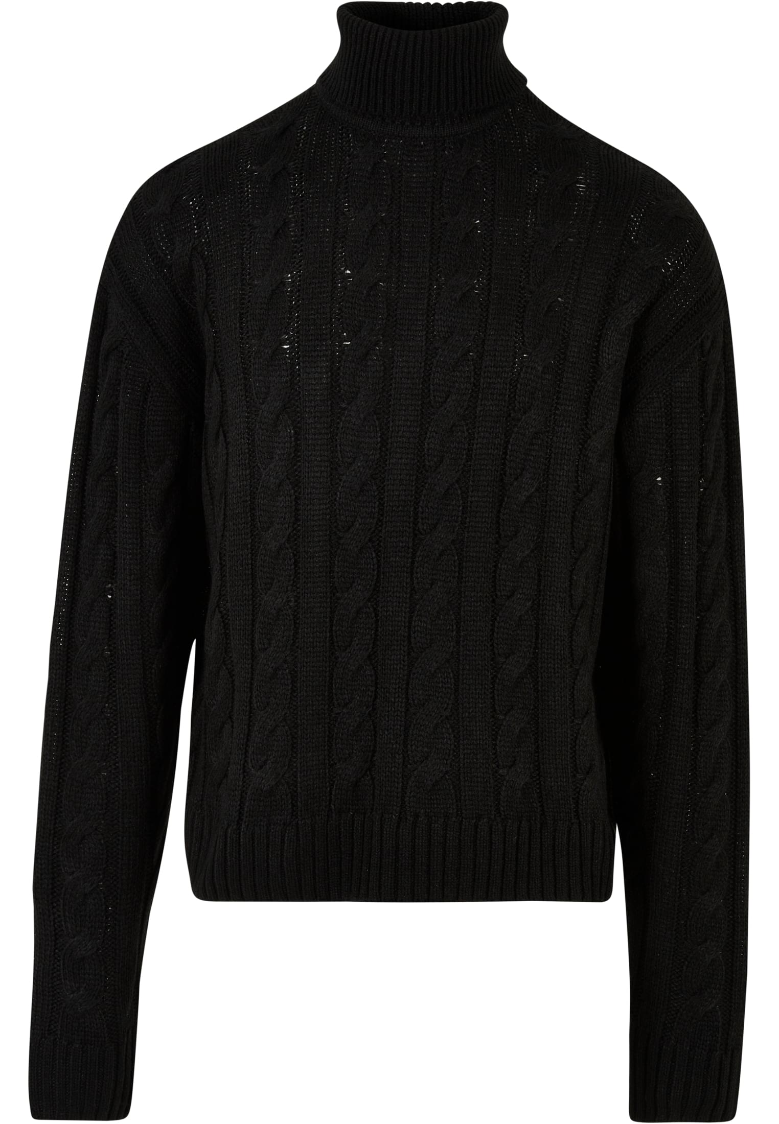 Boxy Roll Neck Sweater | black