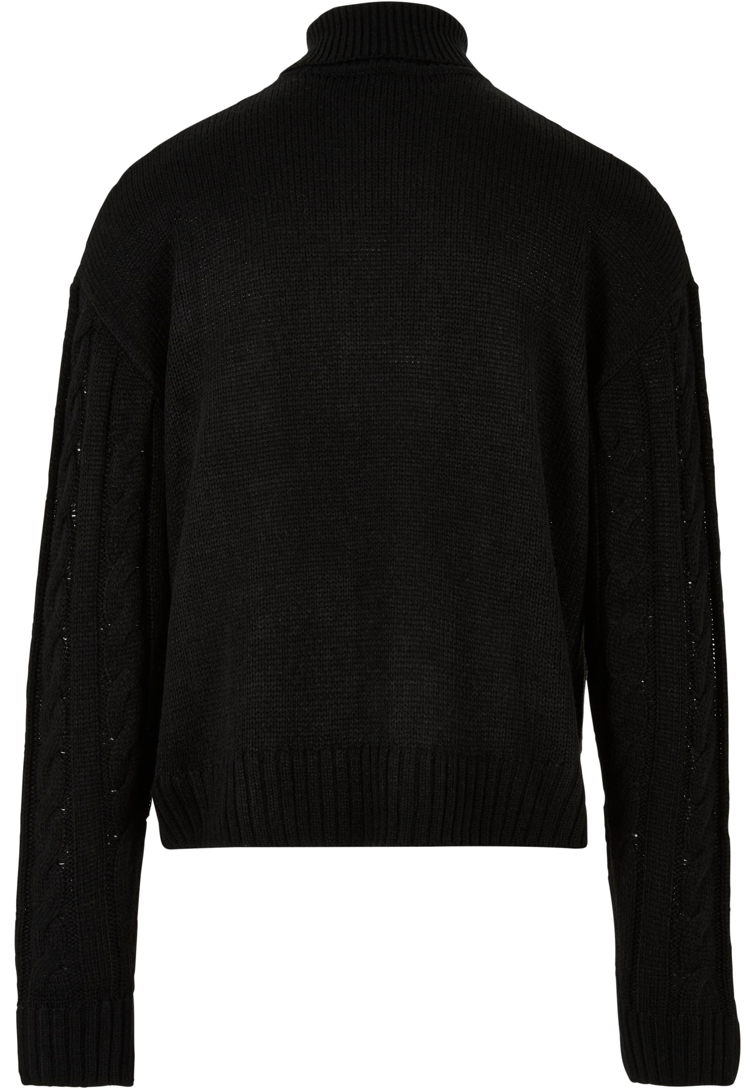 Boxy Roll Neck Sweater | black