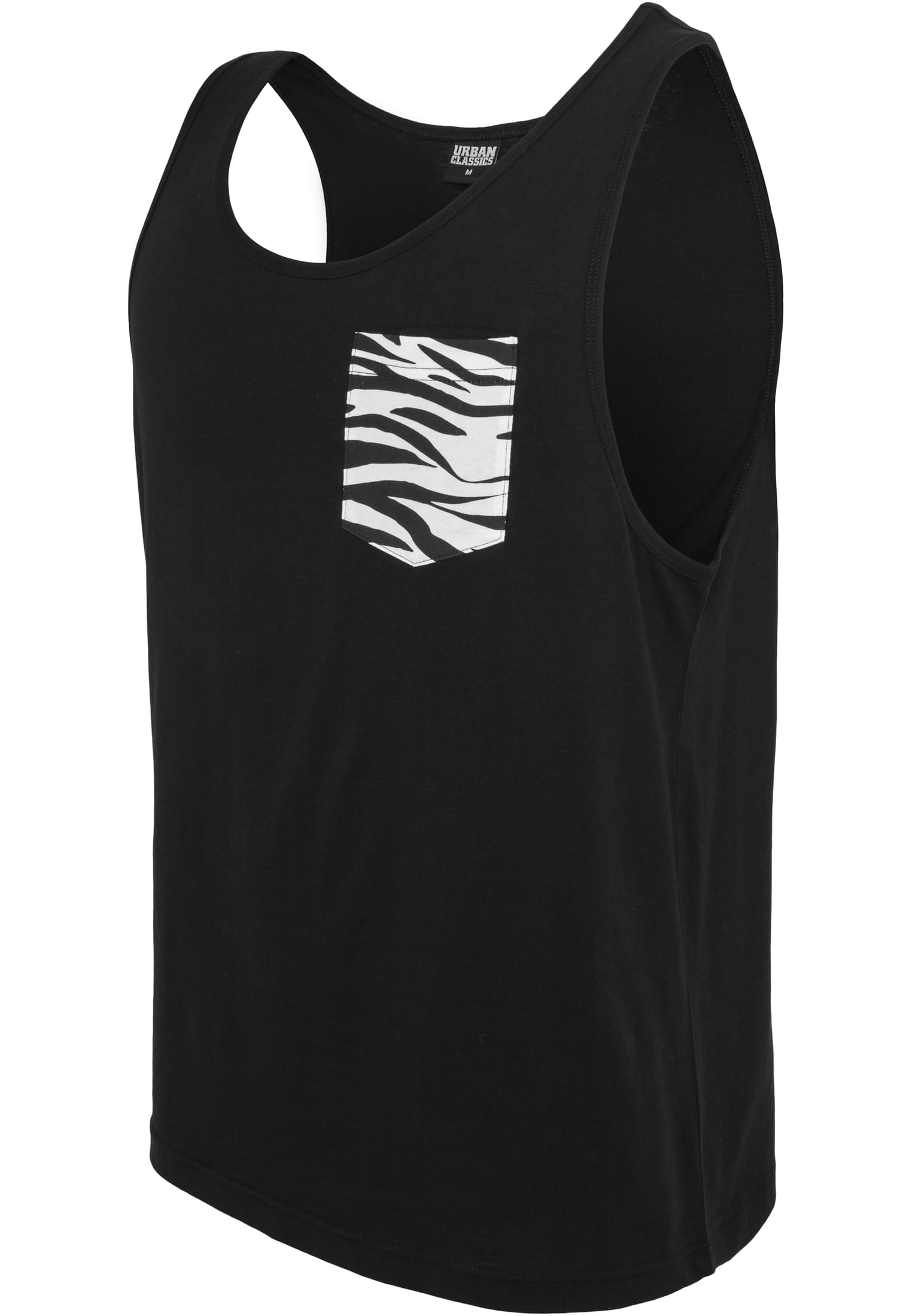 Contrast Pocket Jersey Big Tank | blk/zebra