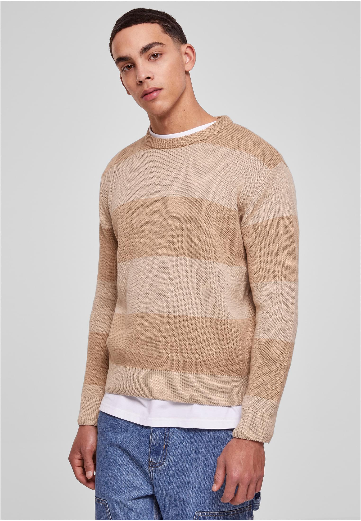 Heavy Oversized Striped Sweatshirt | warmsand/wetsand