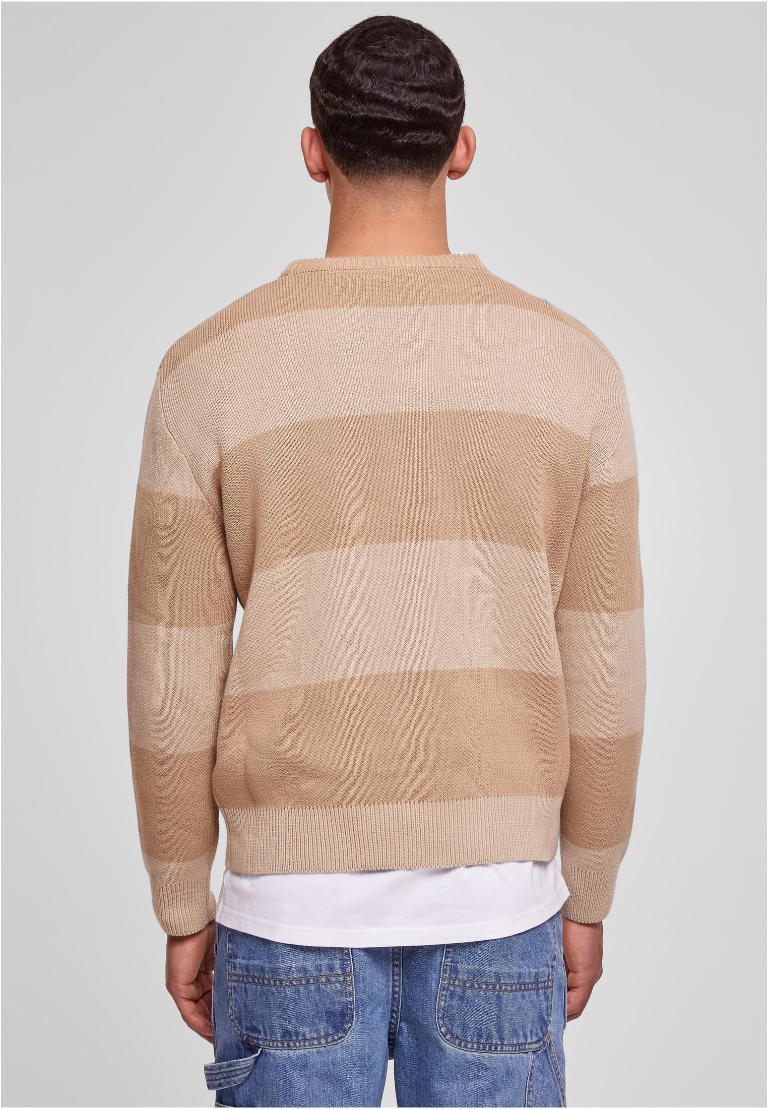 Heavy Oversized Striped Sweatshirt | warmsand/wetsand