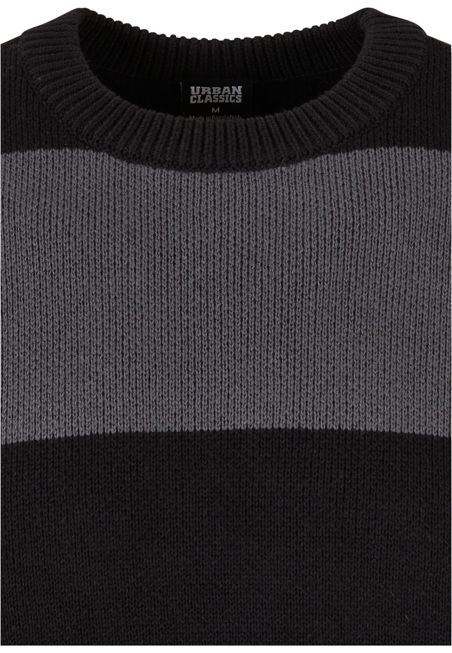 Heavy Oversized Striped Sweatshirt | black/darkshadow