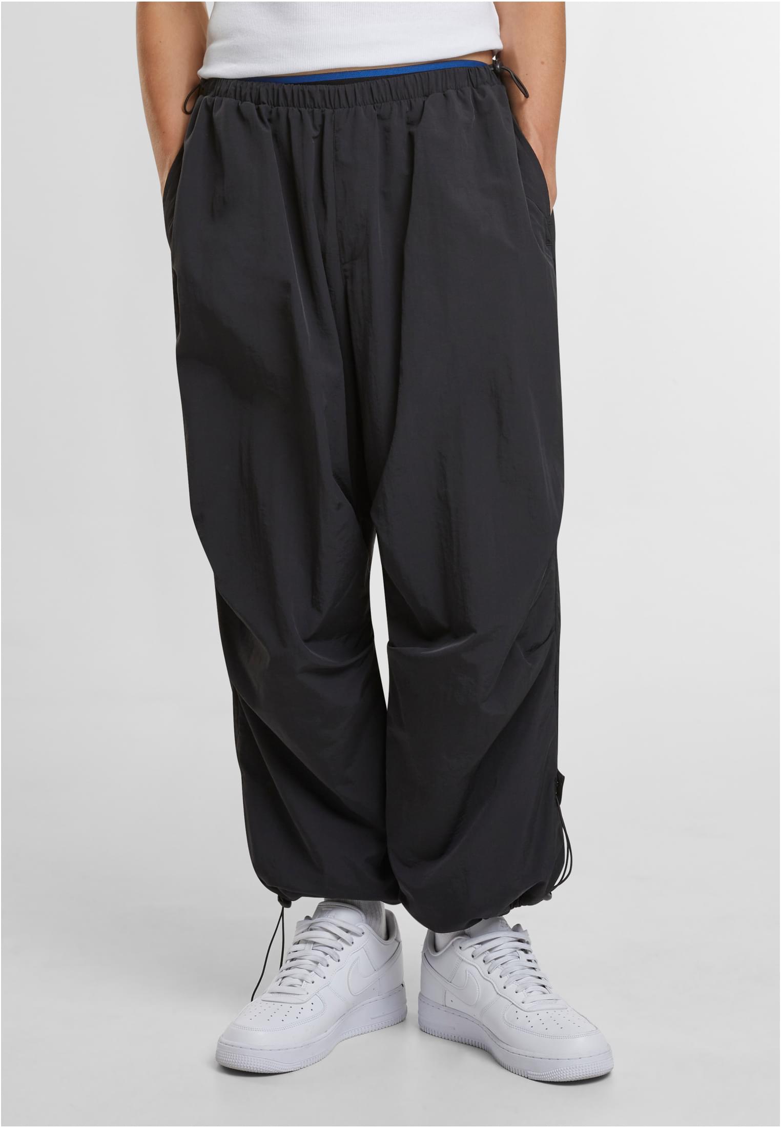 Nylon Parachute Pants | black