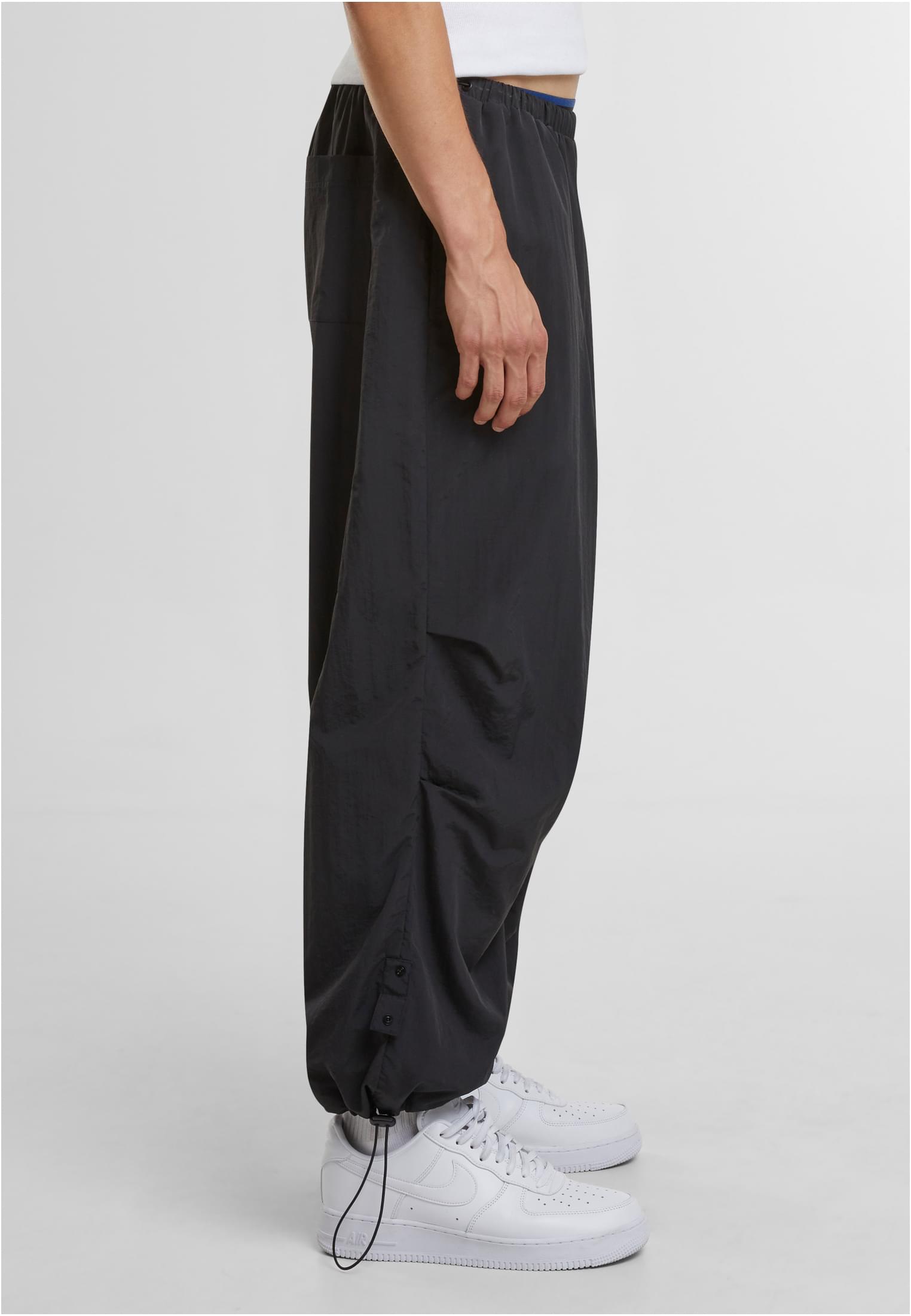 Nylon Parachute Pants | black