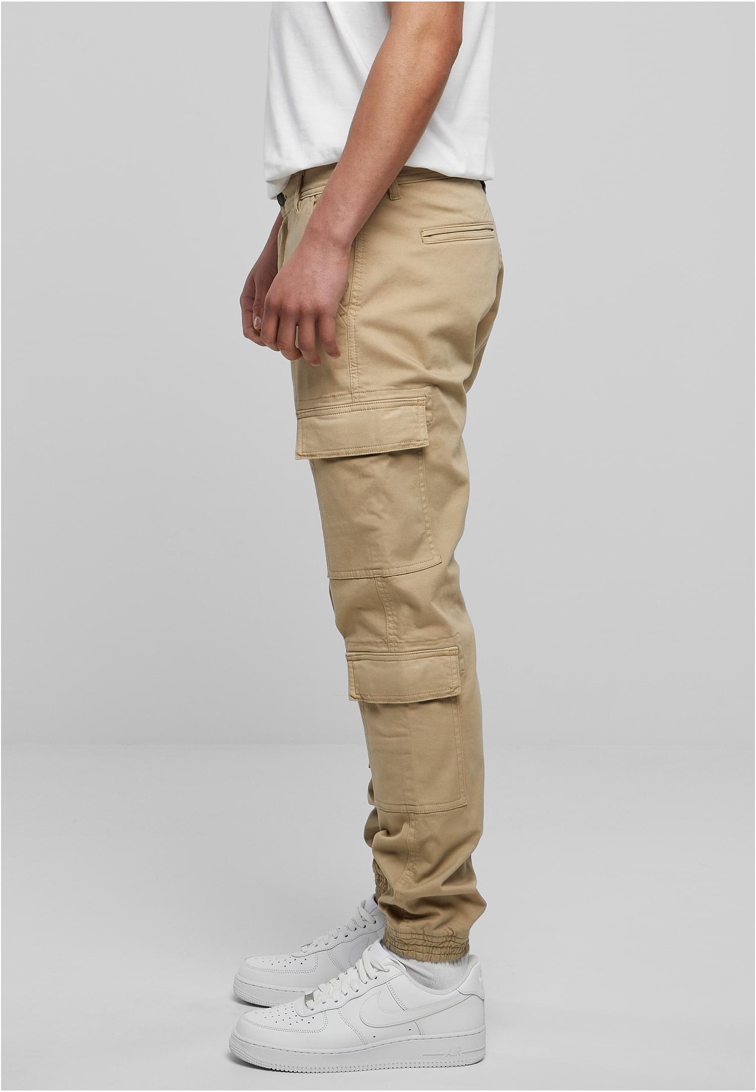 Double Cargo Twill Jogging Pants | warmsand