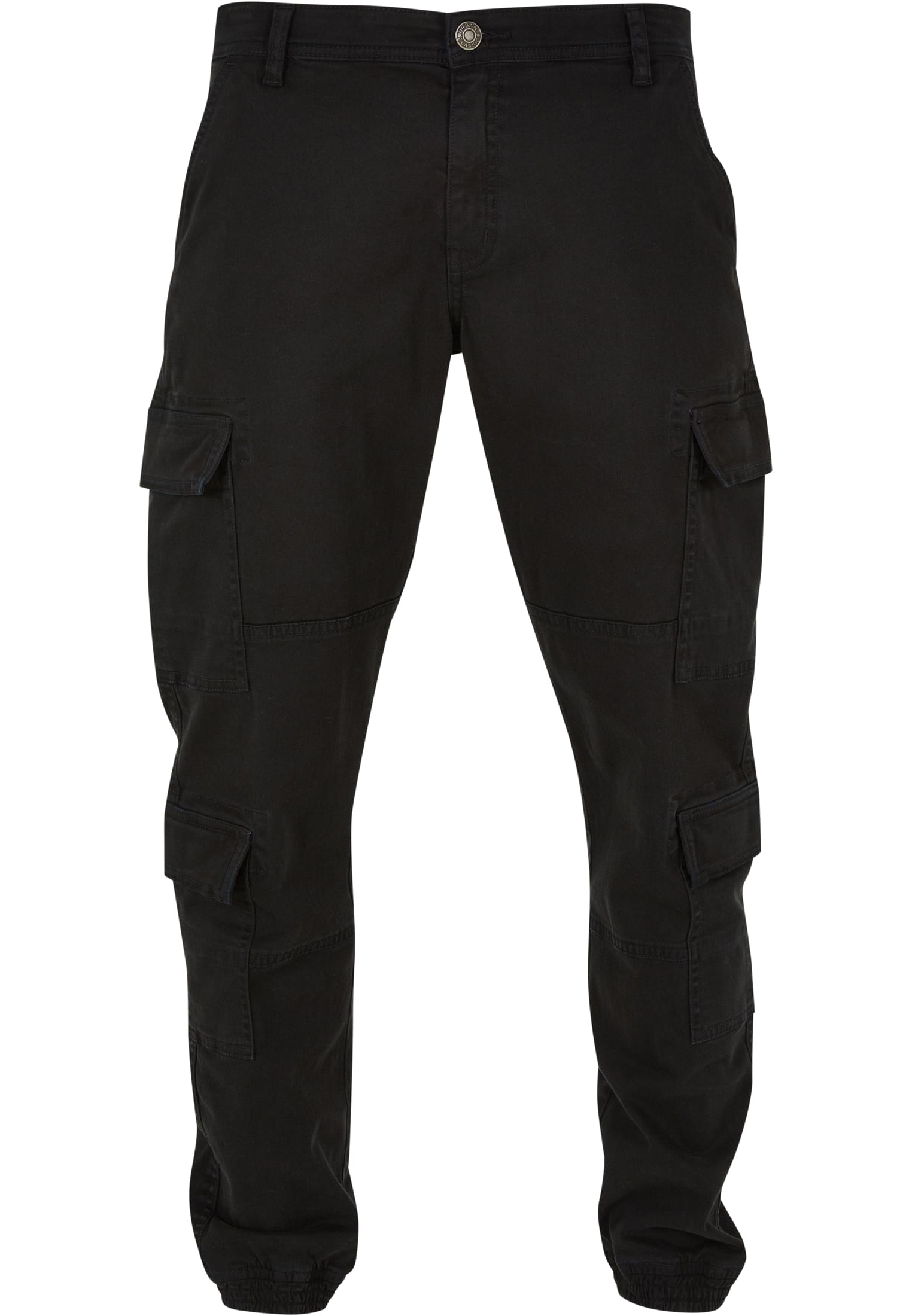 Double Cargo Twill Jogging Pants | black