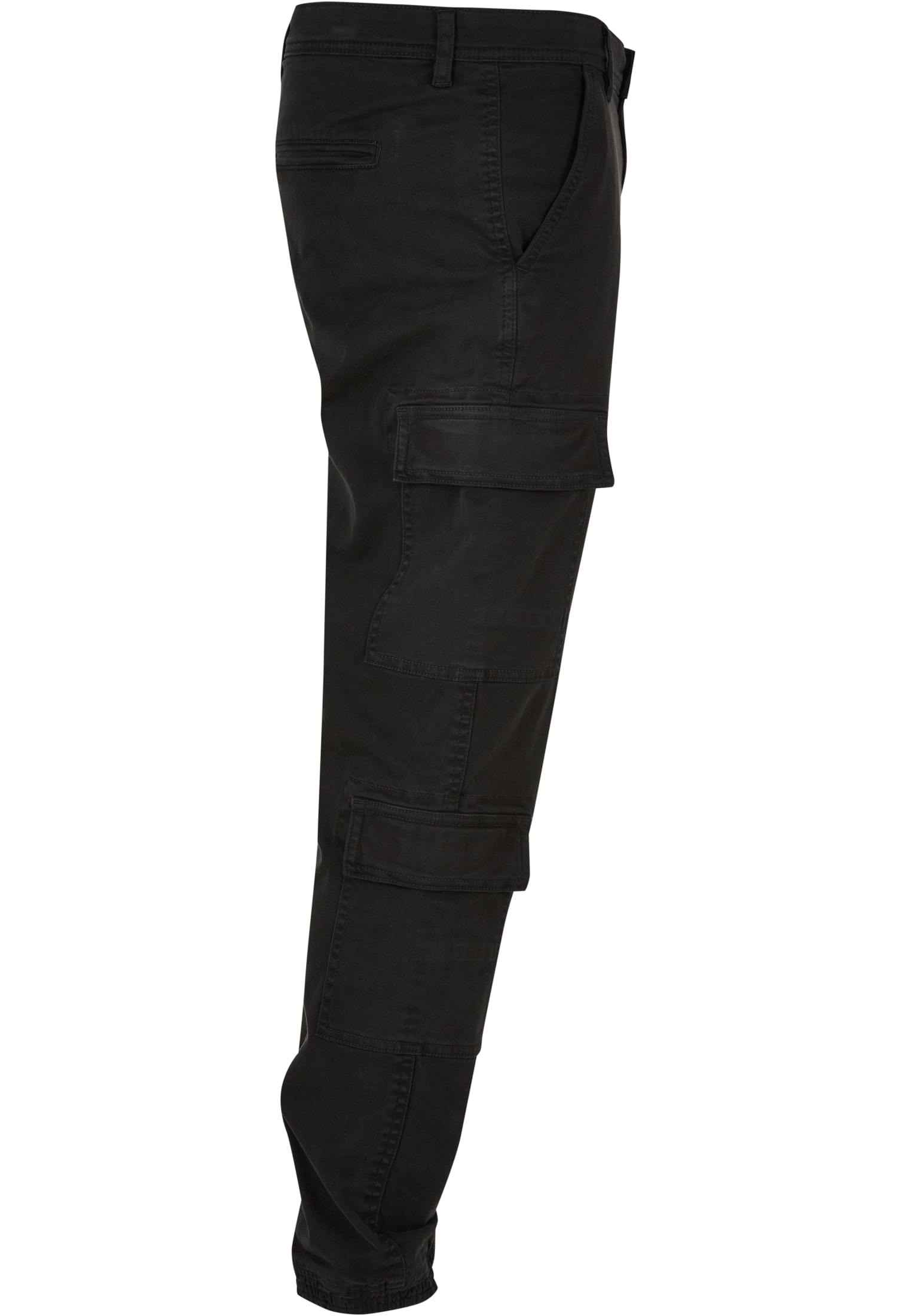 Double Cargo Twill Jogging Pants | black