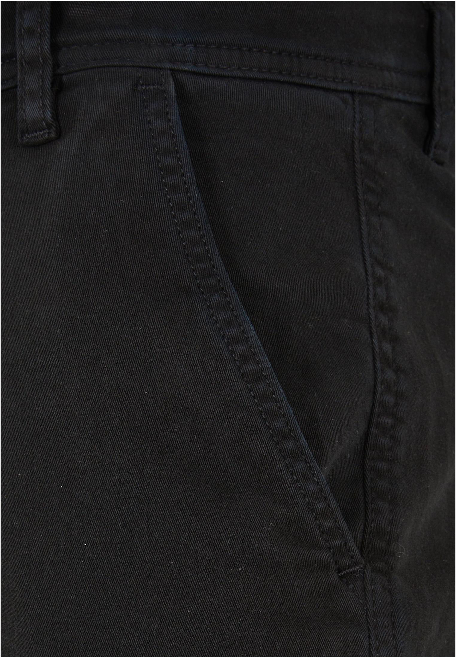 Double Cargo Twill Jogging Pants | black