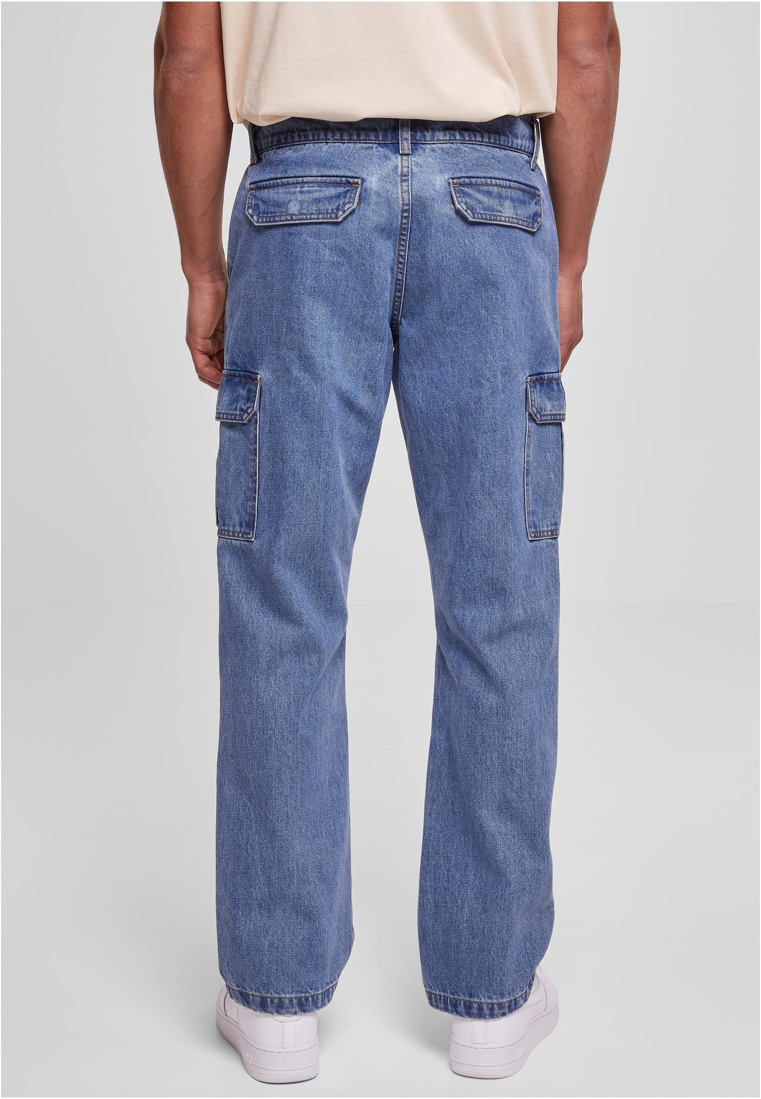 Straight Leg Cargo Jeans | light blue washed