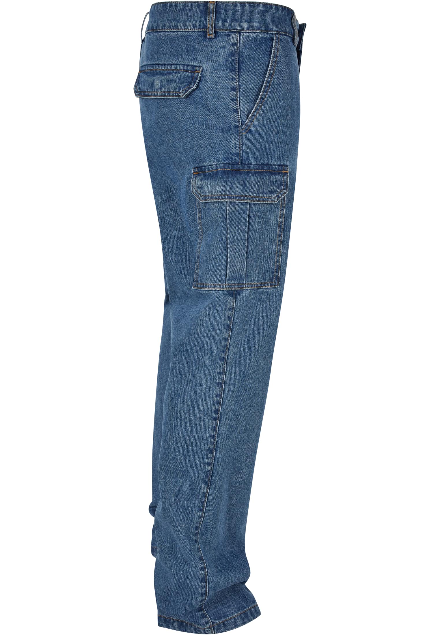 Straight Leg Cargo Jeans | light blue washed