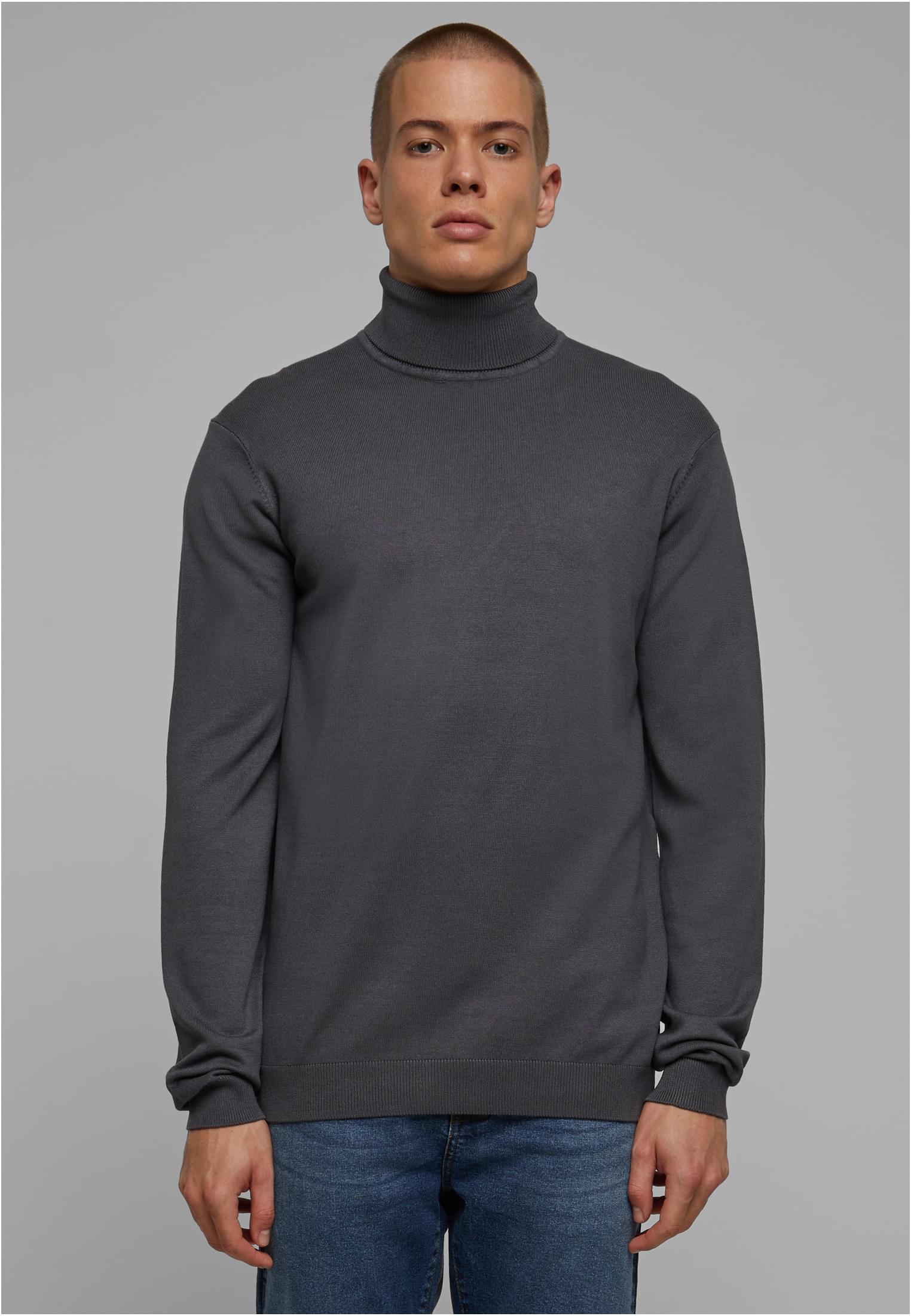 Knitted Turtleneck Sweater | darkgrey