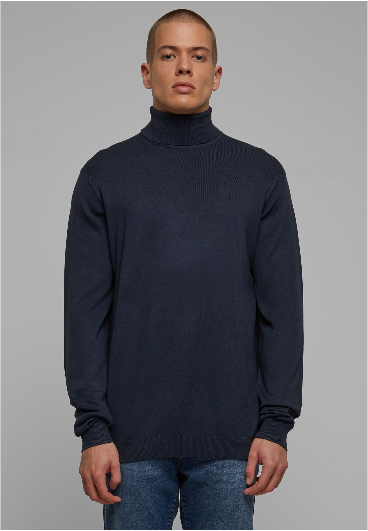 Knitted Turtleneck Sweater | navy