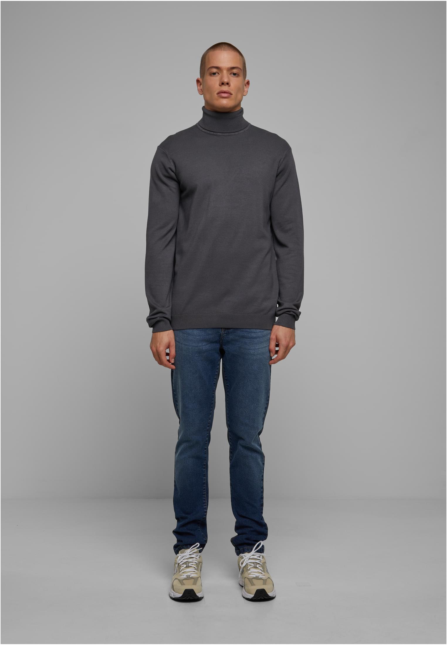 Knitted Turtleneck Sweater | darkgrey