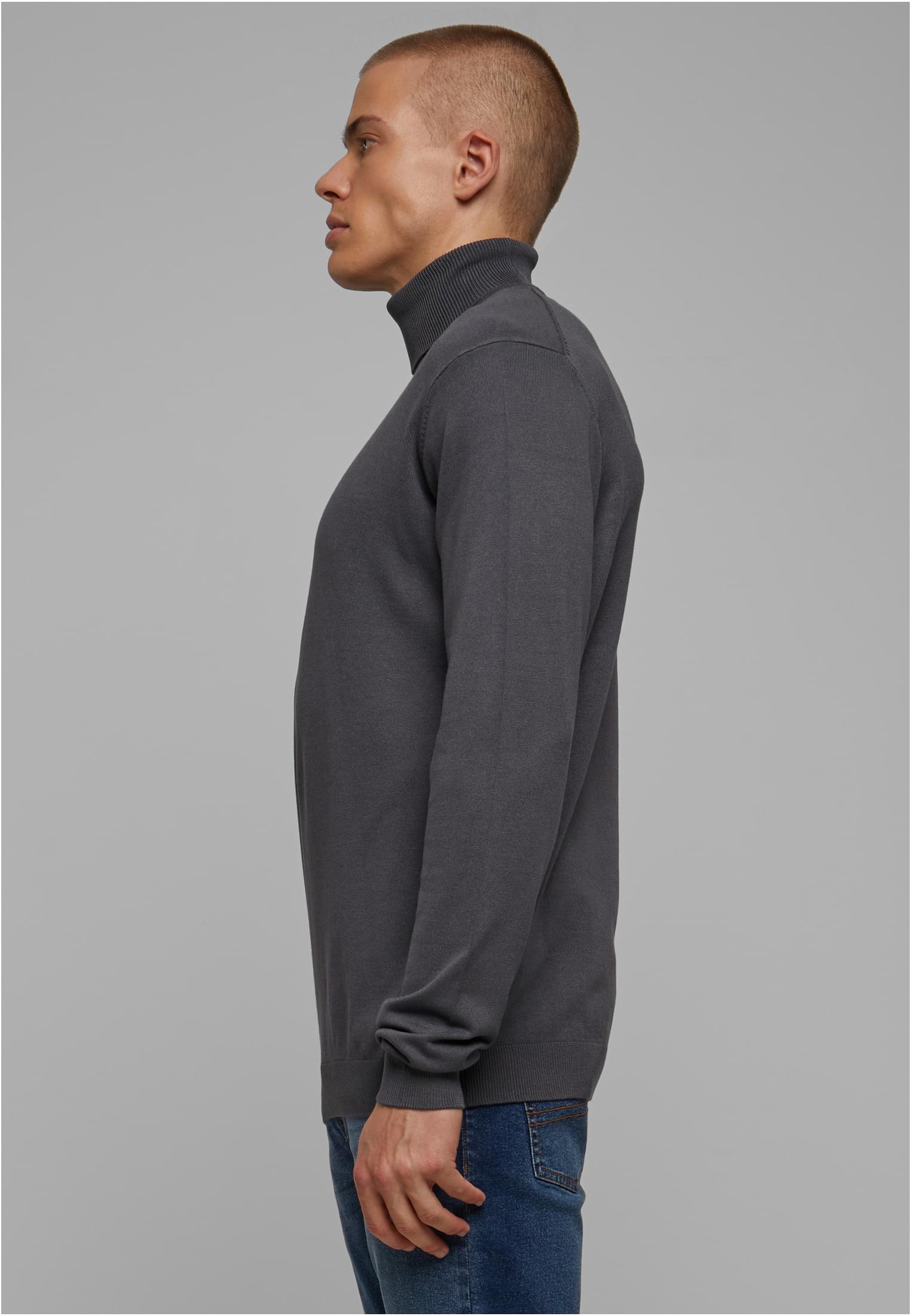 Knitted Turtleneck Sweater | darkgrey