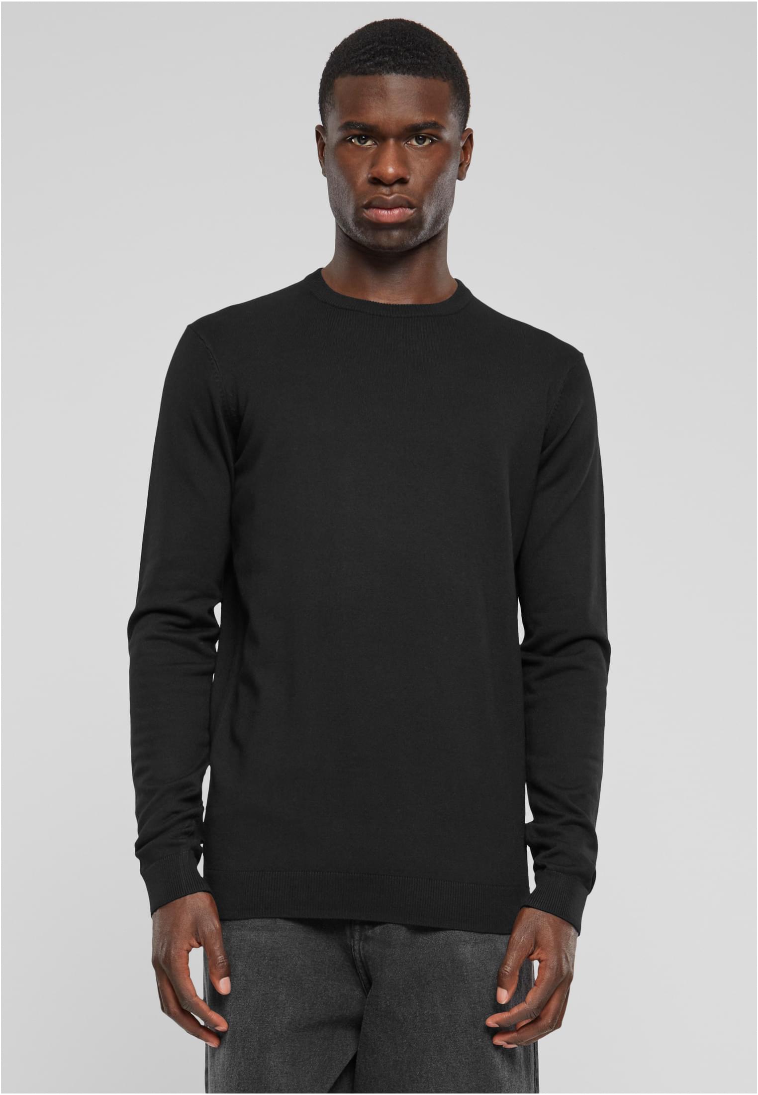 Knitted Crewneck Sweater | black