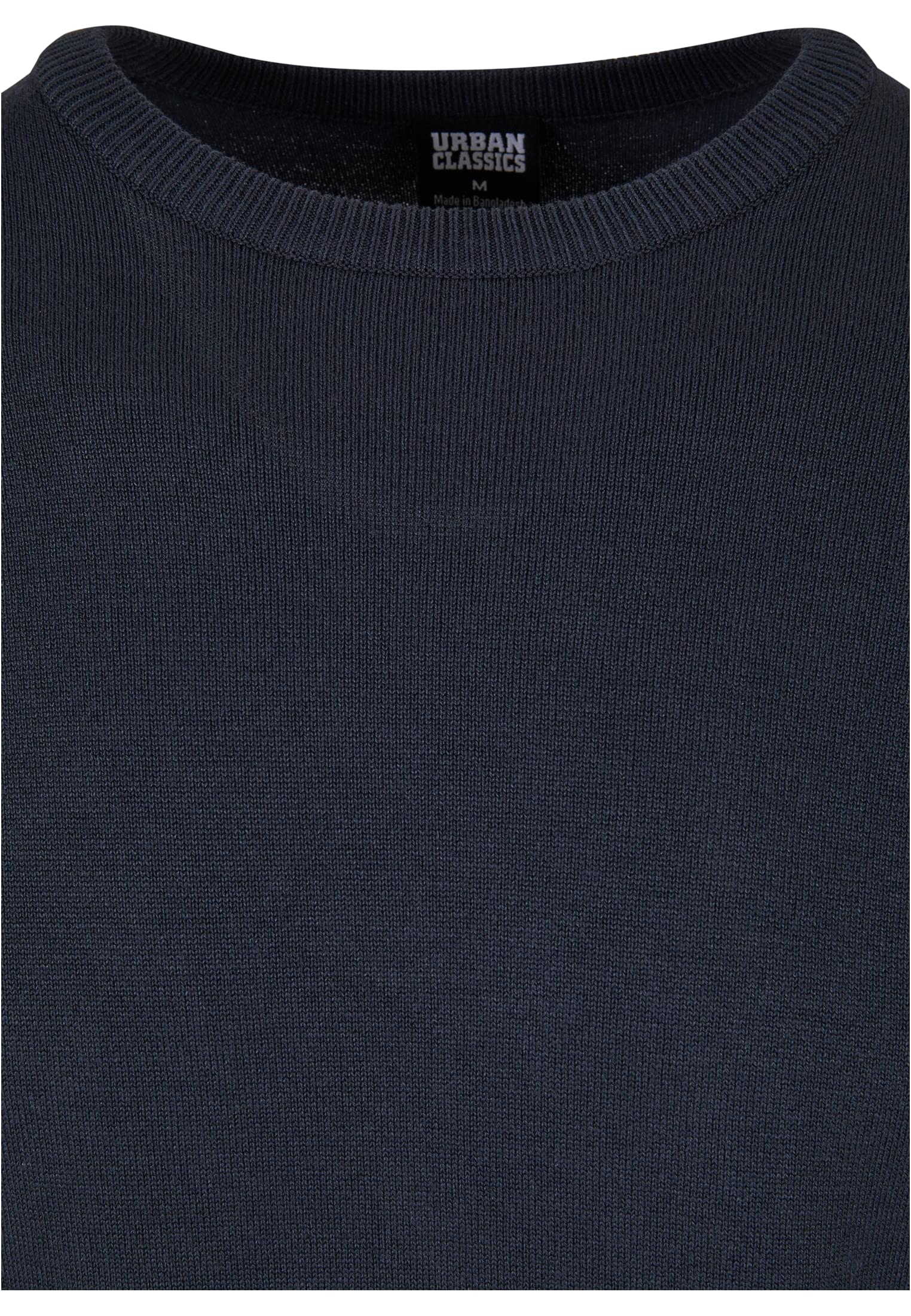 Knitted Crewneck Sweater | navy