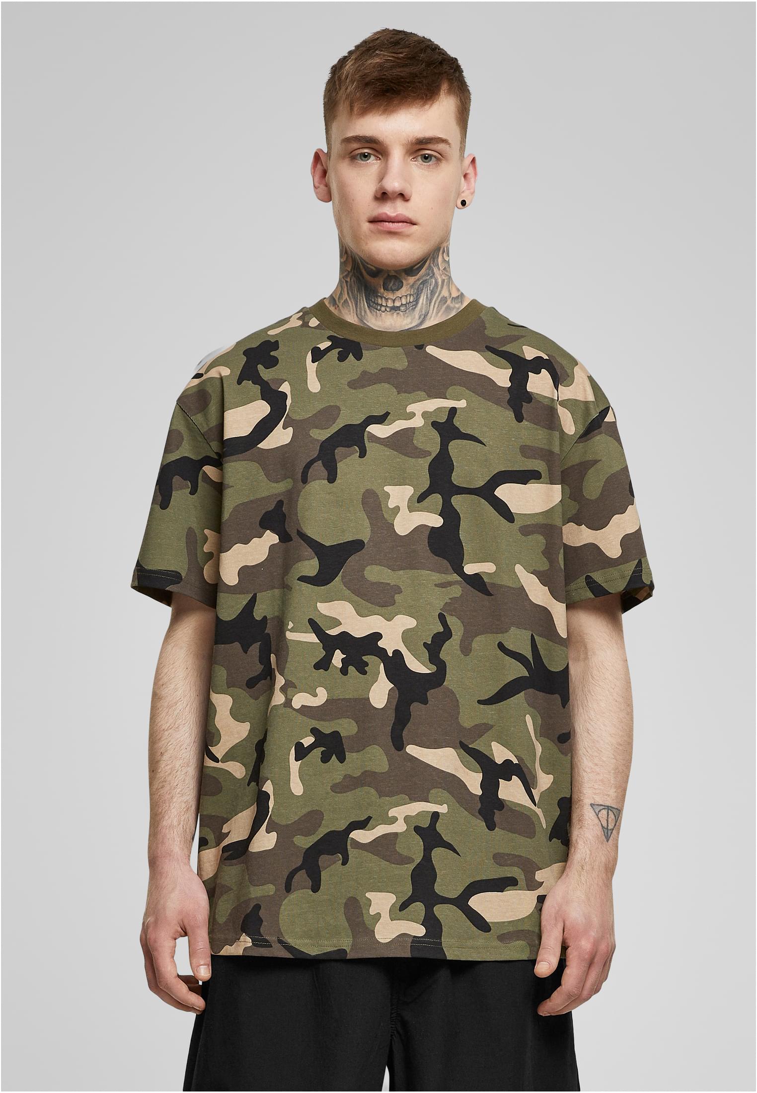 Heavy Oversized Camo Tee | wood camo aop