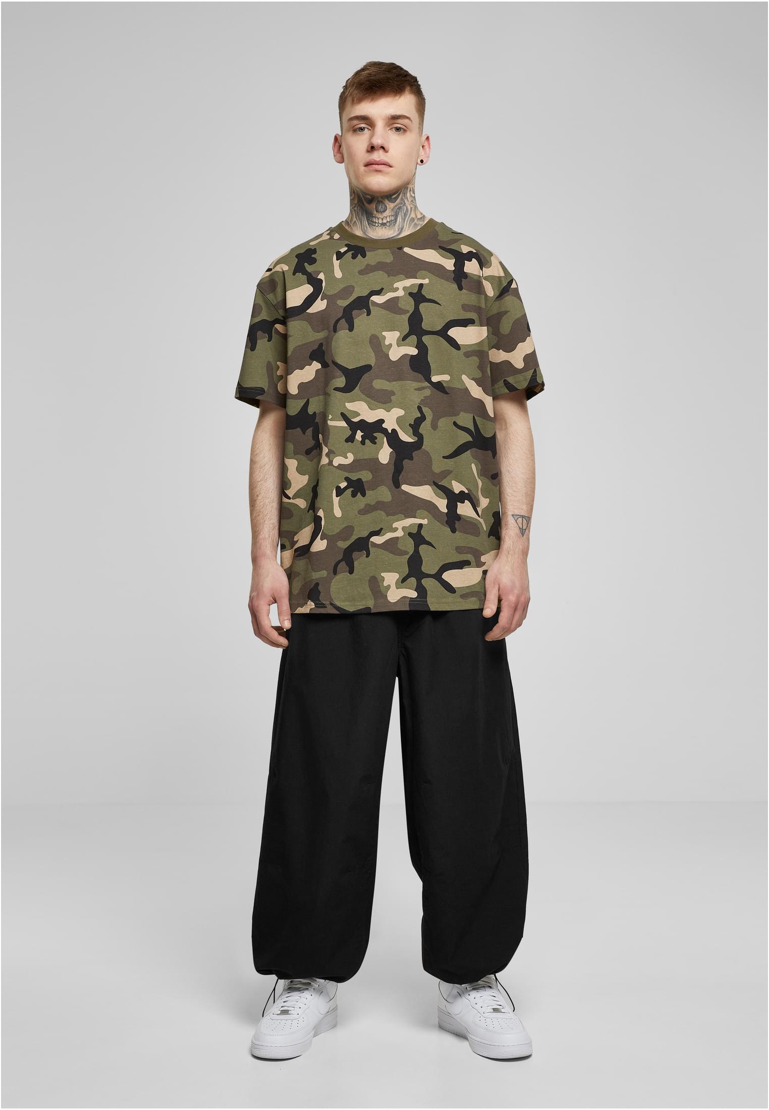 Heavy Oversized Camo Tee | wood camo aop