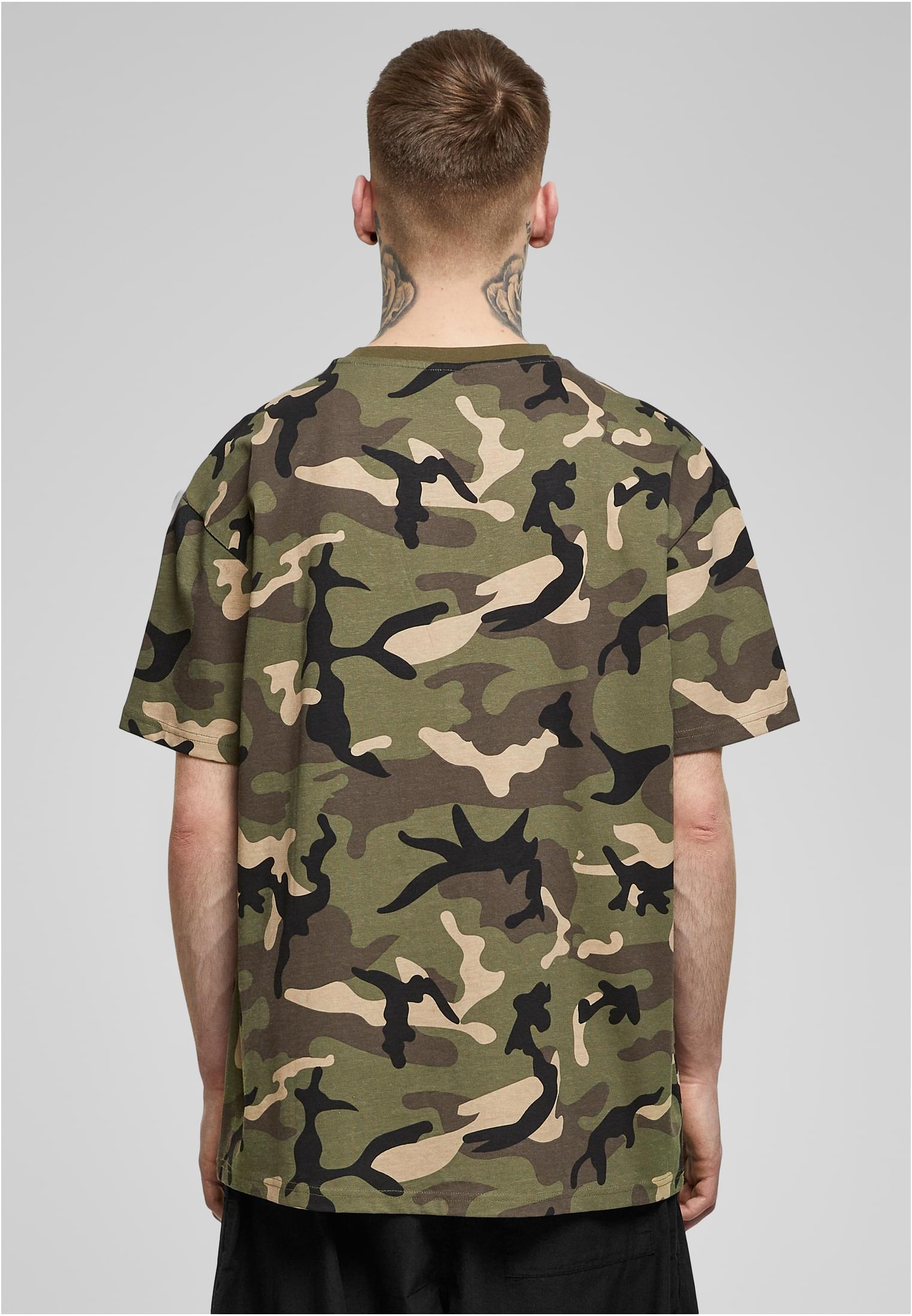 Heavy Oversized Camo Tee | wood camo aop