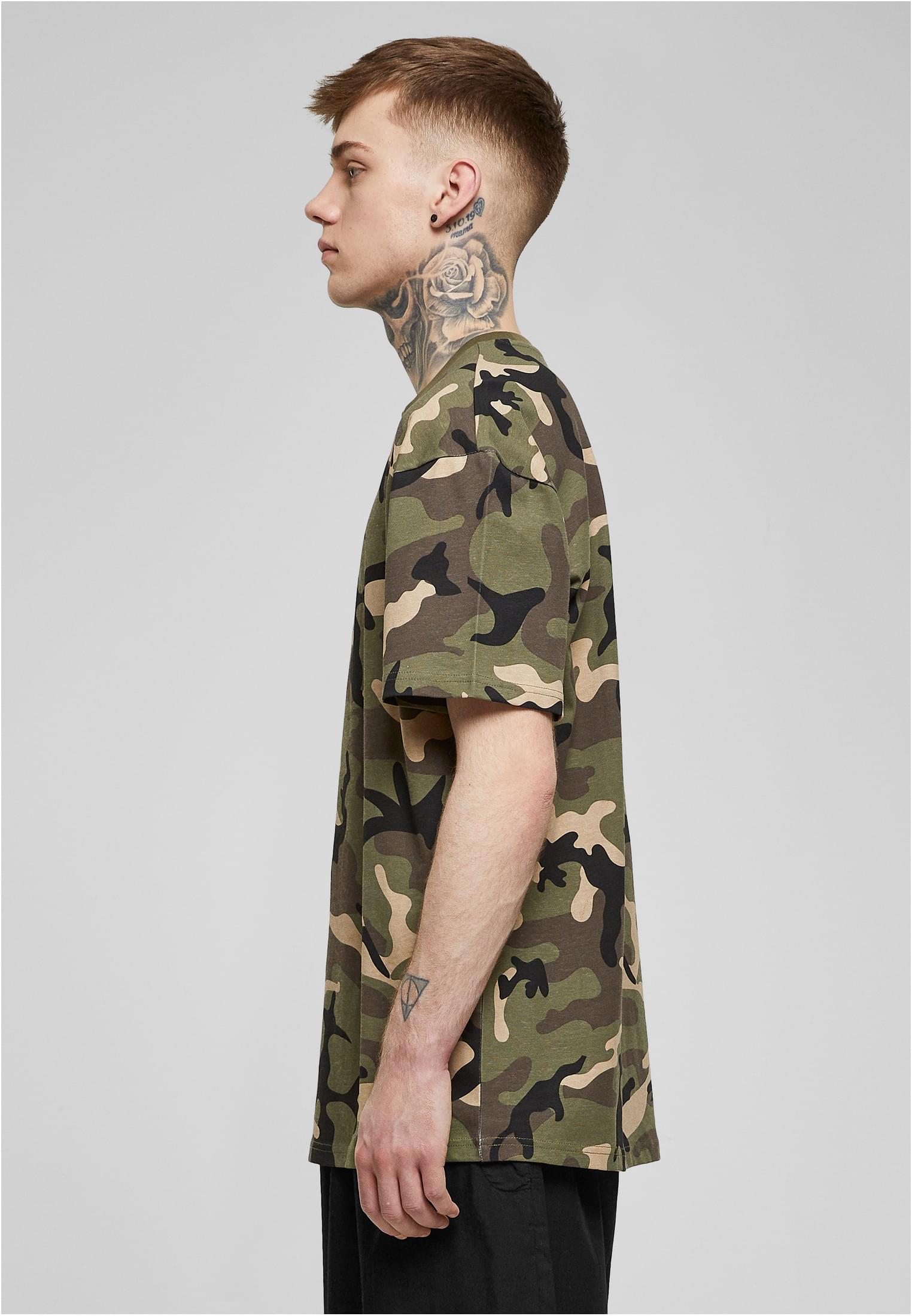 Heavy Oversized Camo Tee | wood camo aop