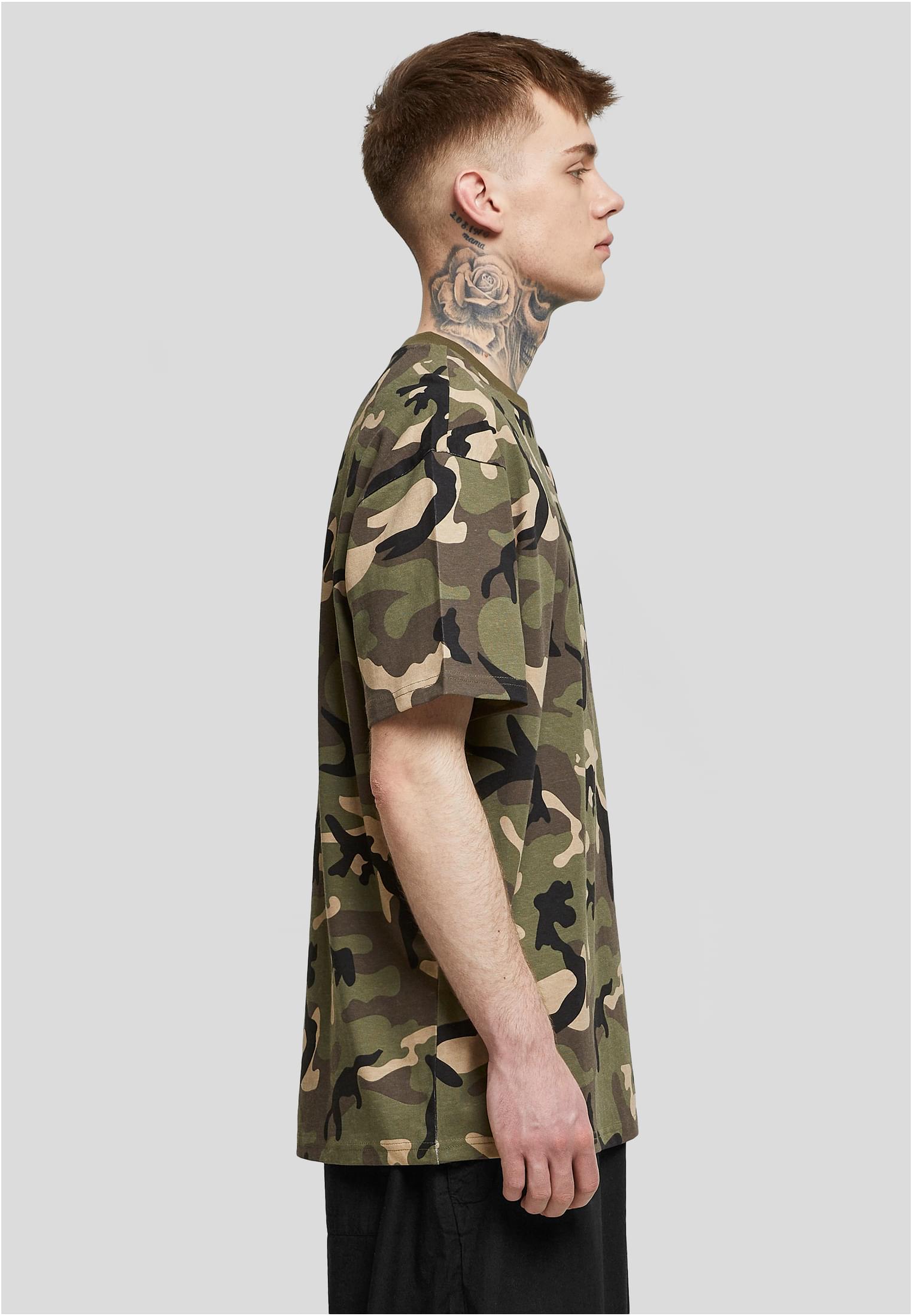 Heavy Oversized Camo Tee | wood camo aop