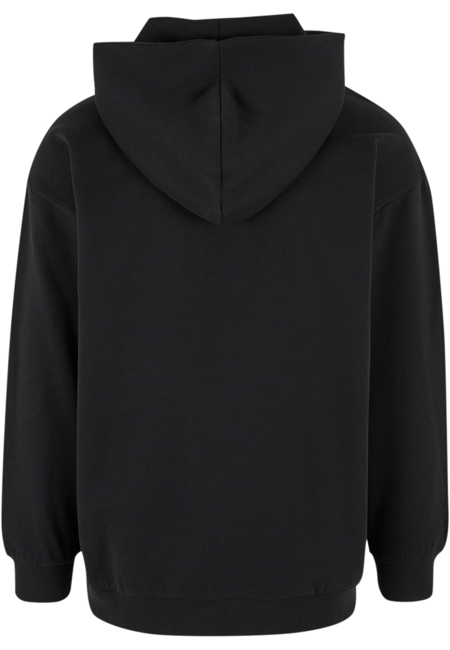 Zipped High Neck Hoody | black