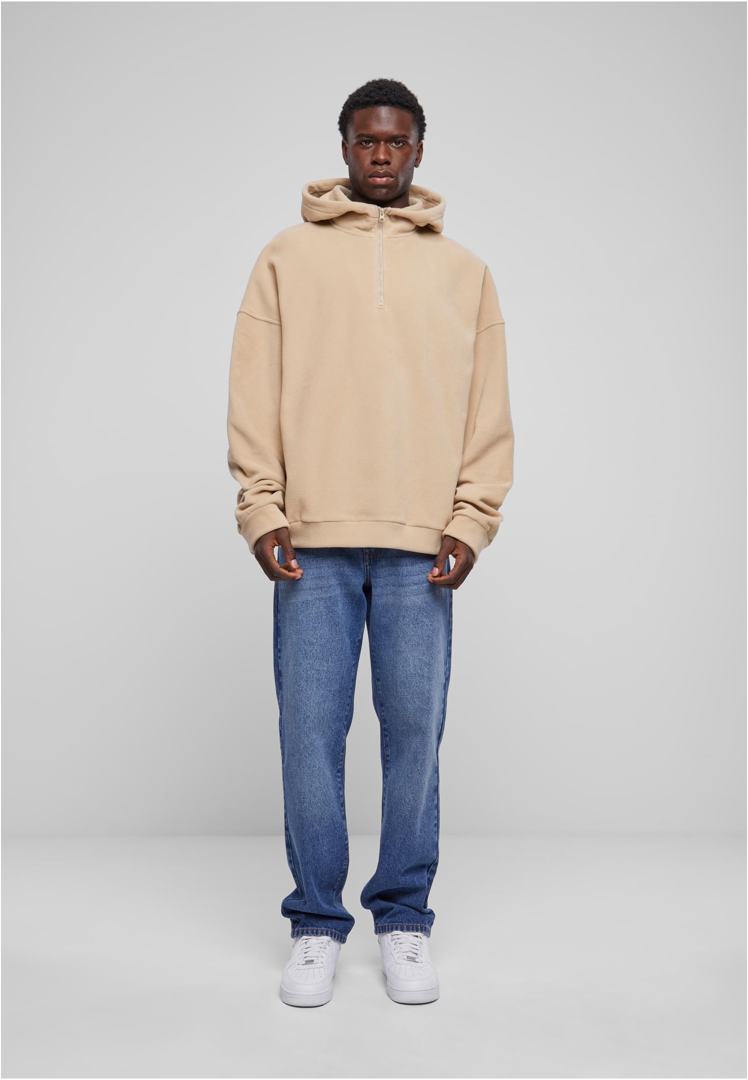 Oversized Polar Fleece Half Zip Hoody | wetsand