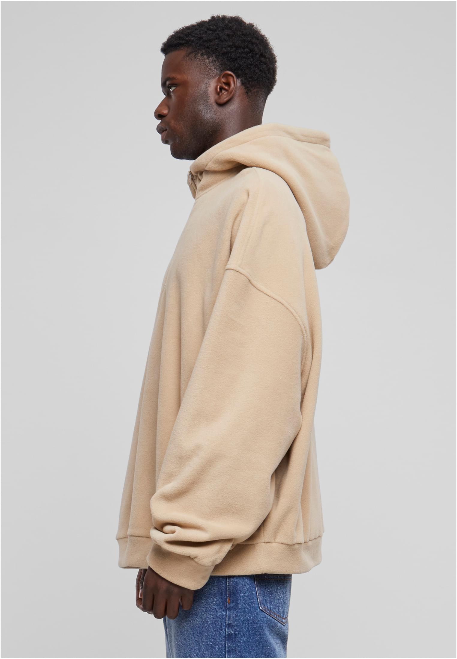 Oversized Polar Fleece Half Zip Hoody | wetsand