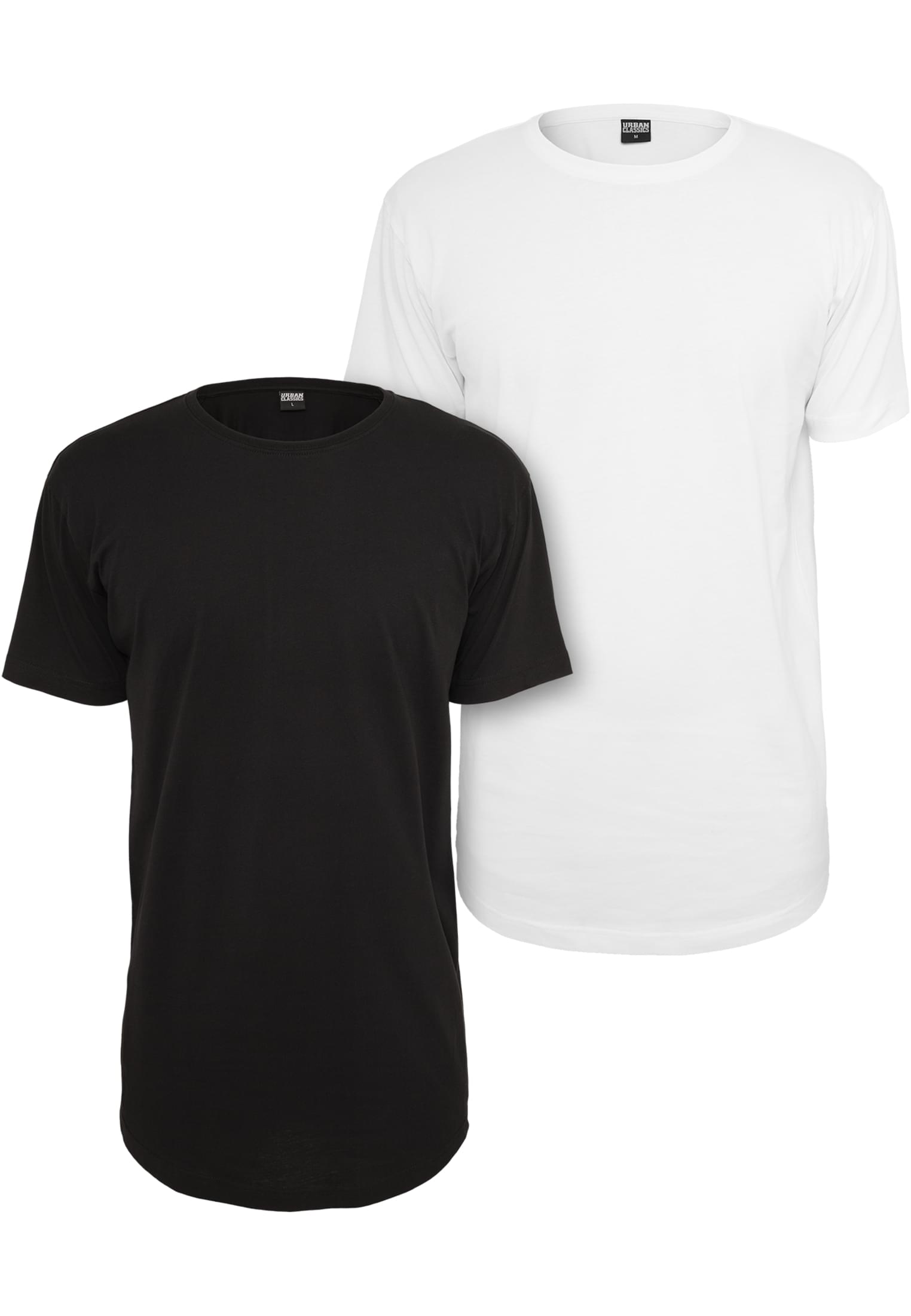 Shaped Long Tee 2-Pack | black/white