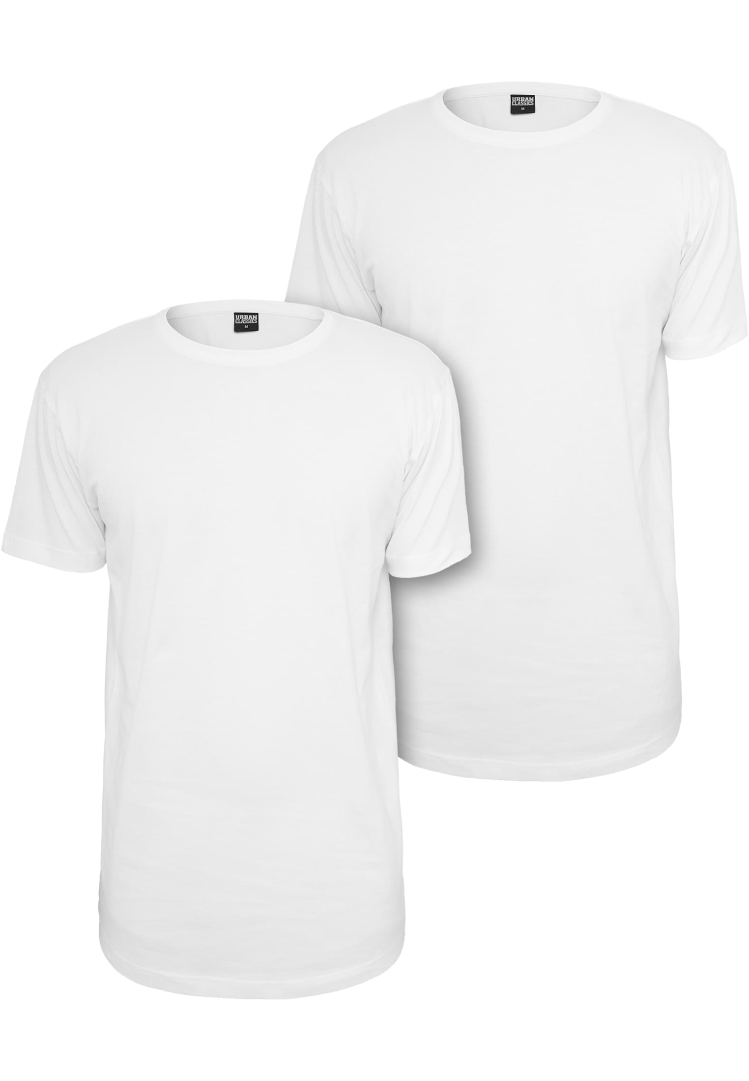 Shaped Long Tee 2-Pack | white/white