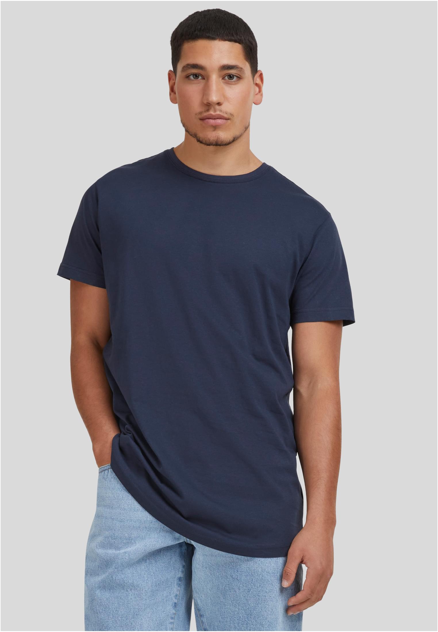 Shaped Long Tee Dunkel