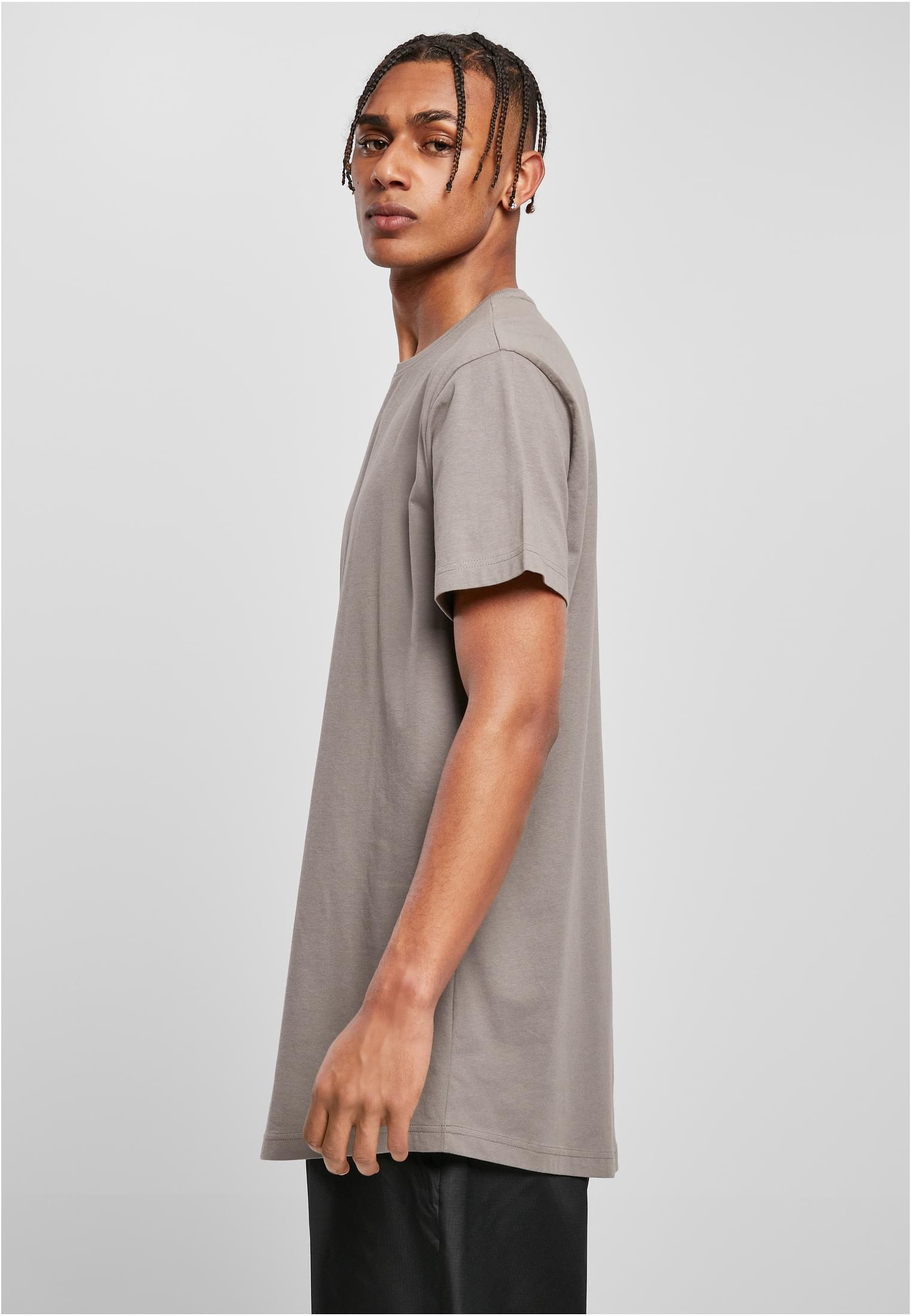 Shaped Long Tee Dunkel