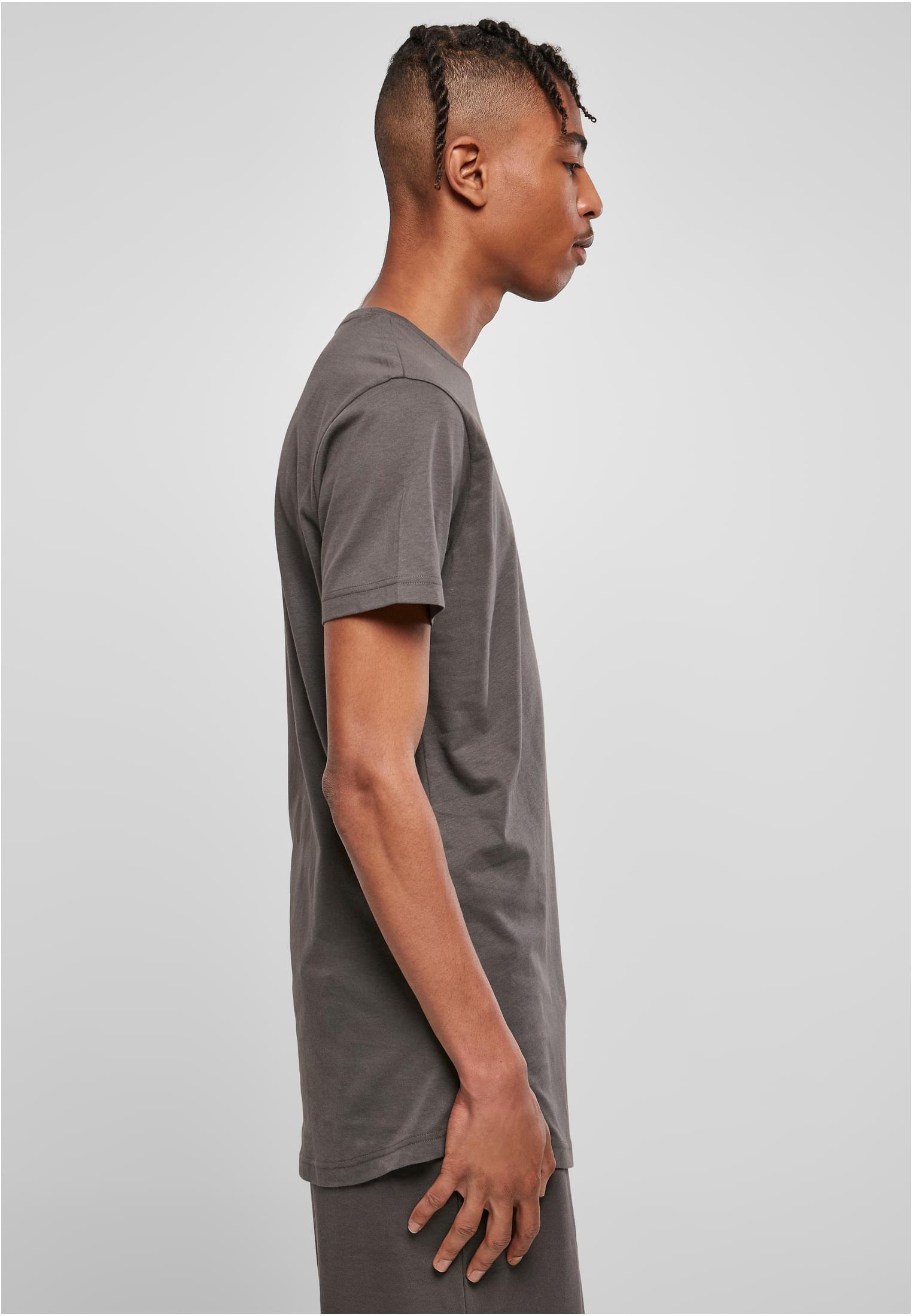 Shaped Long Tee Dunkel