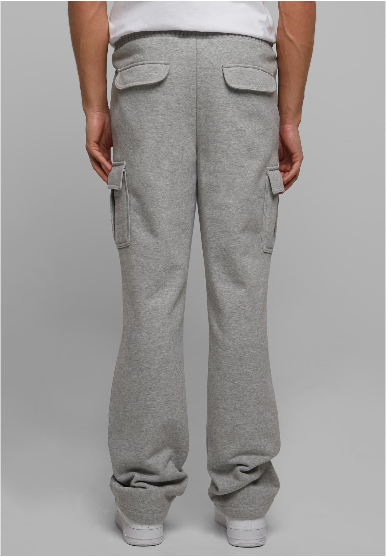 Heavy Straight Leg Cargo Sweatpants | grey