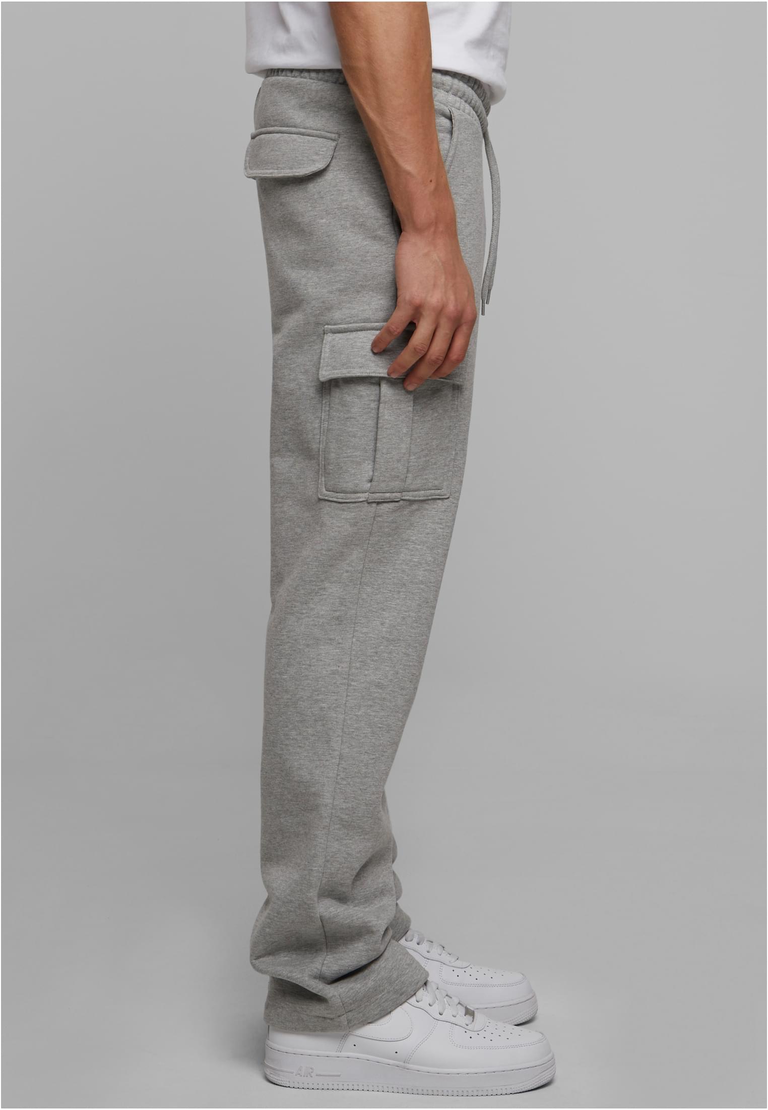 Heavy Straight Leg Cargo Sweatpants | grey