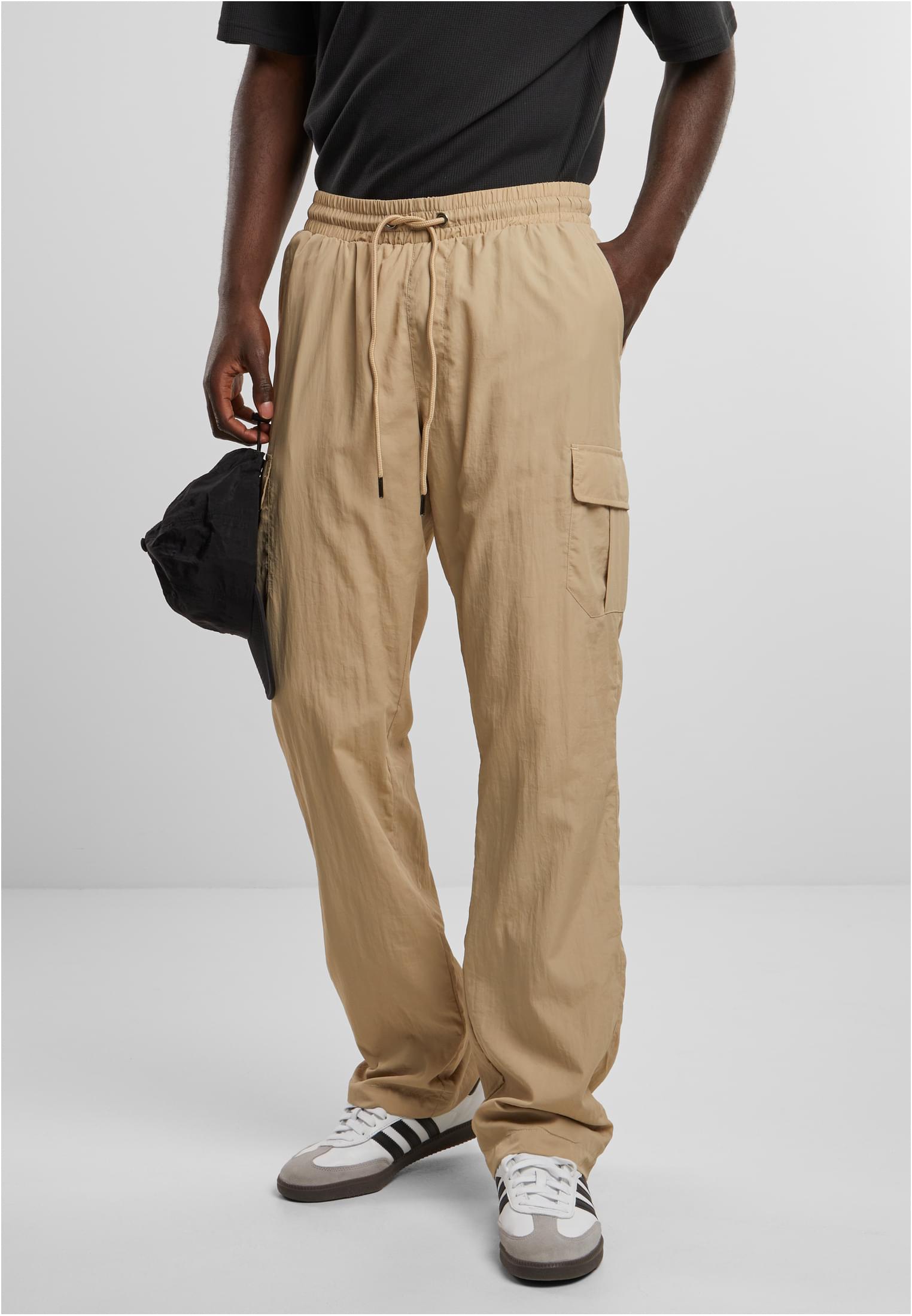 Straight Leg Nylon Cargo Pants | concrete