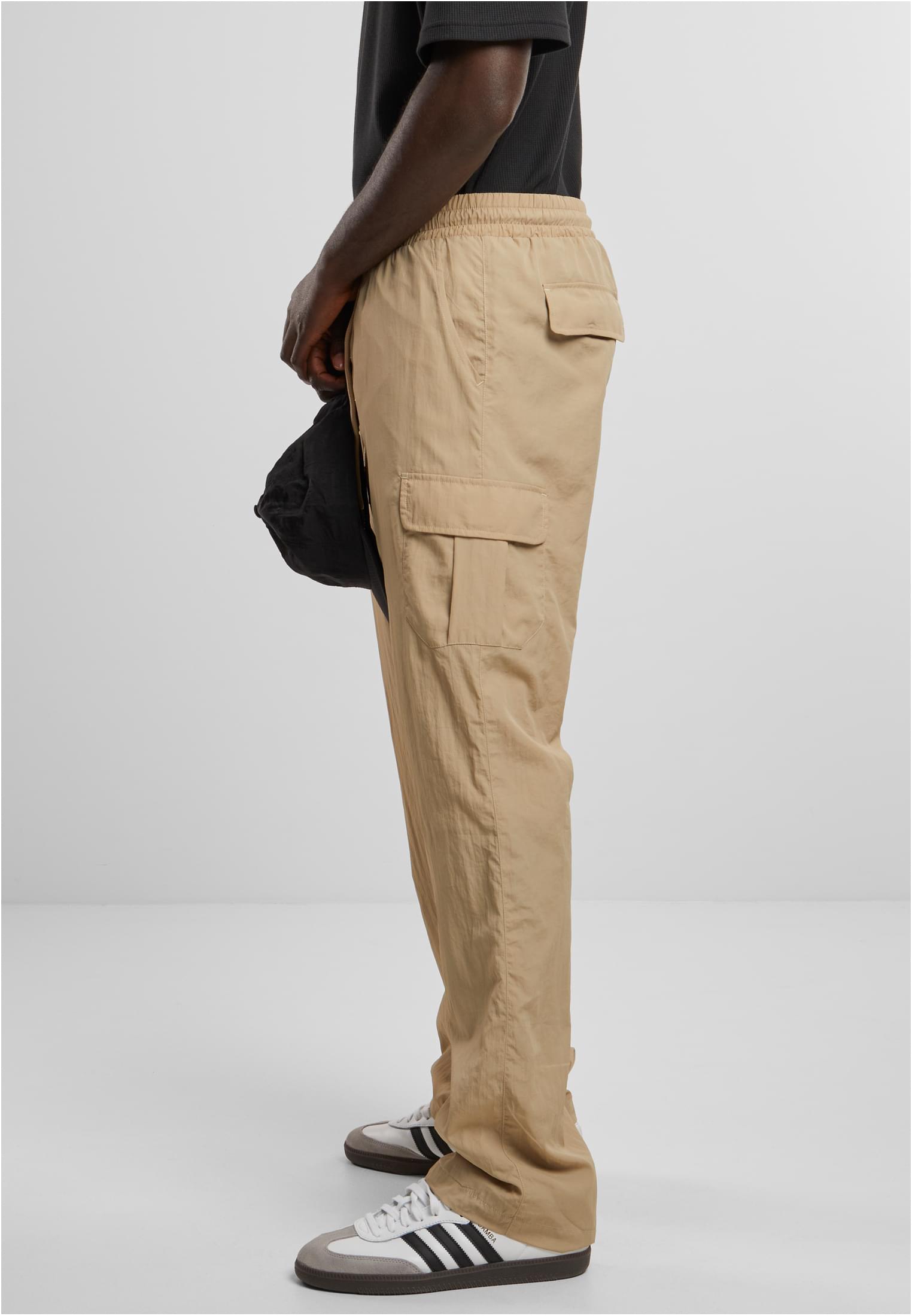 Straight Leg Nylon Cargo Pants | concrete